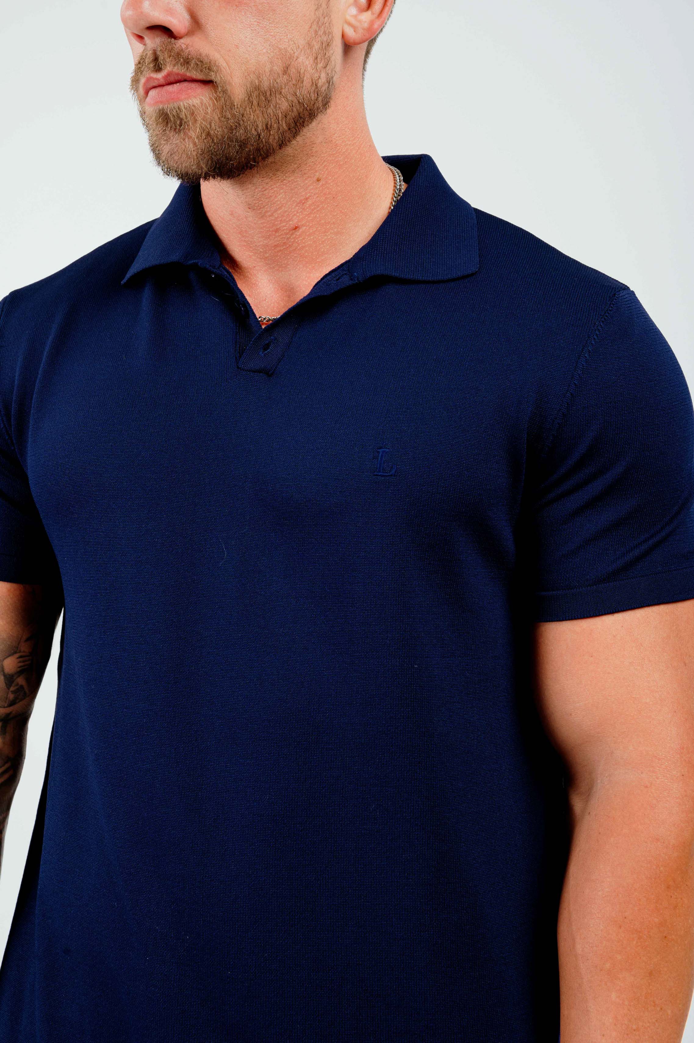 SOFT TOUCH KNIT POLO - NAVY