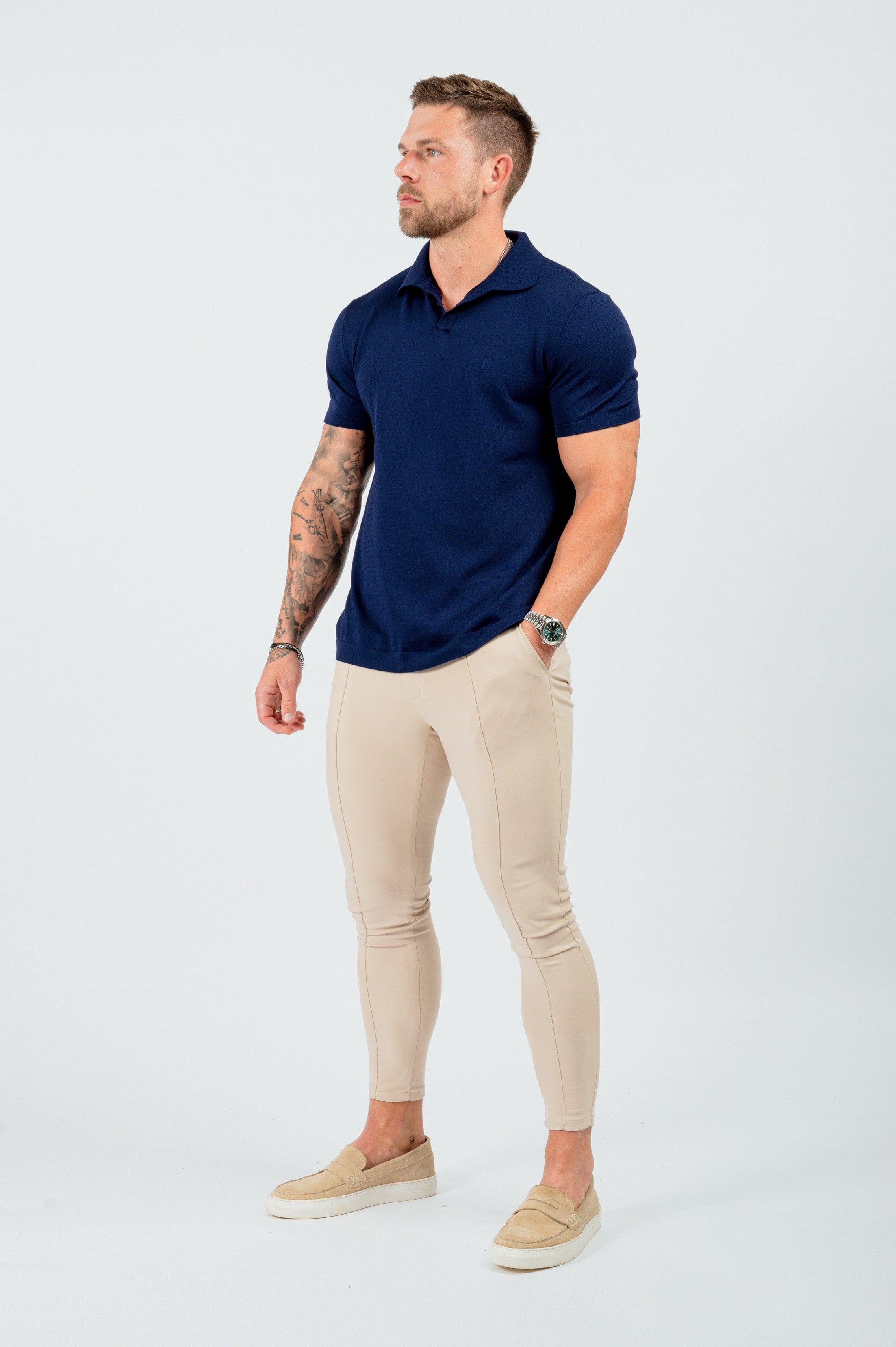 SOFT TOUCH KNIT POLO - NAVY