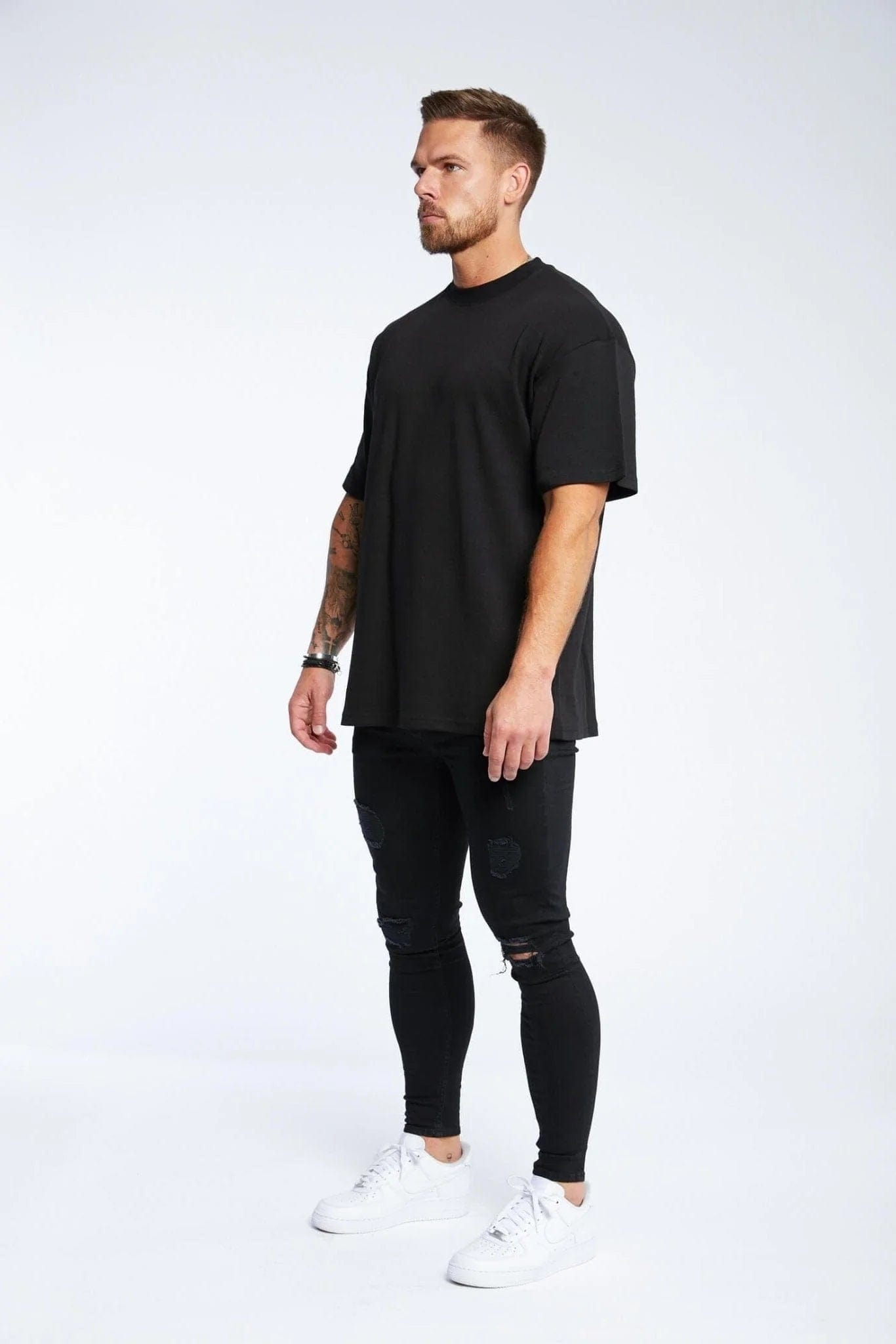 APOLLO* BASICS OVERSIZED T-SHIRT - BLACK