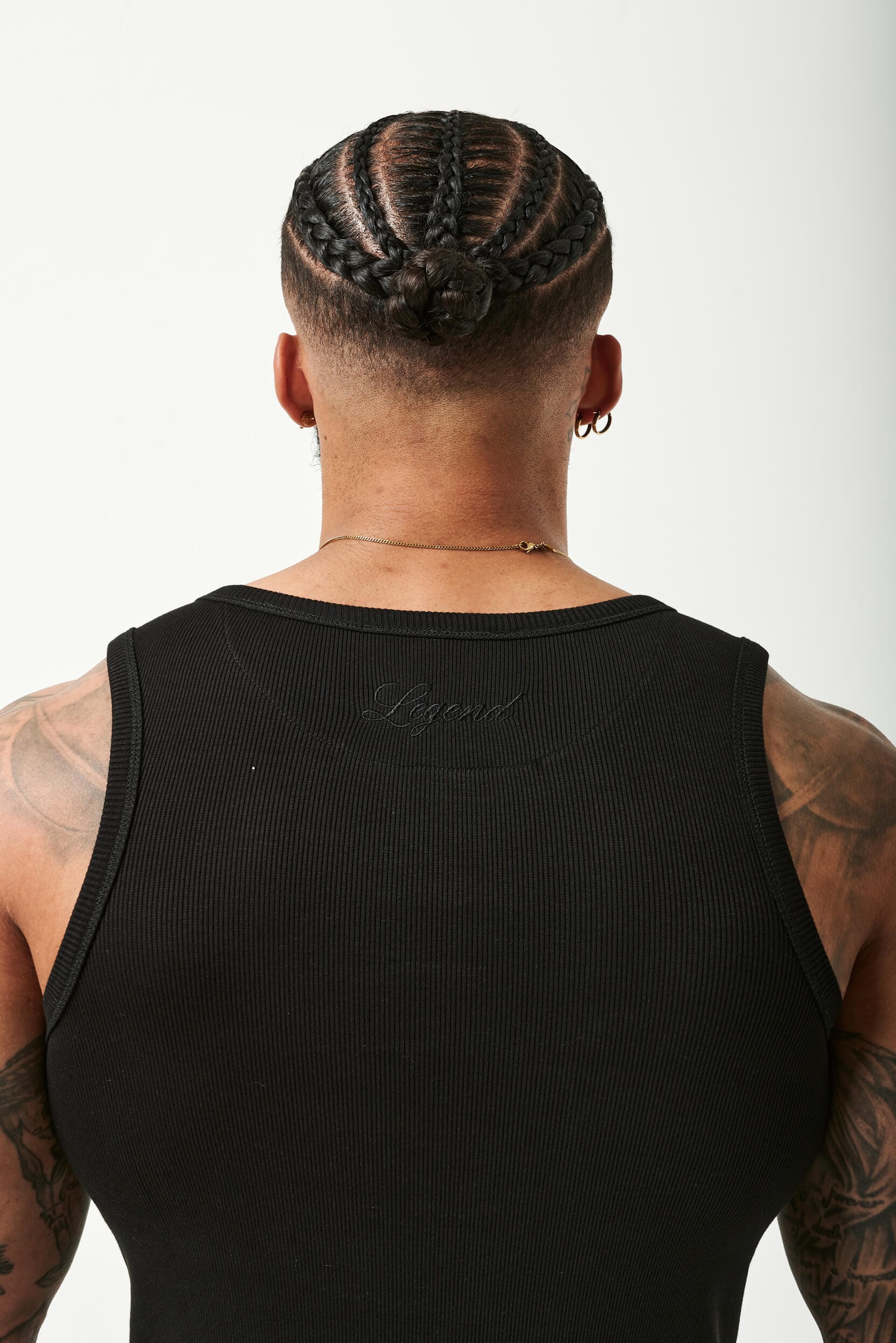 RIBBED VEST - BLACK