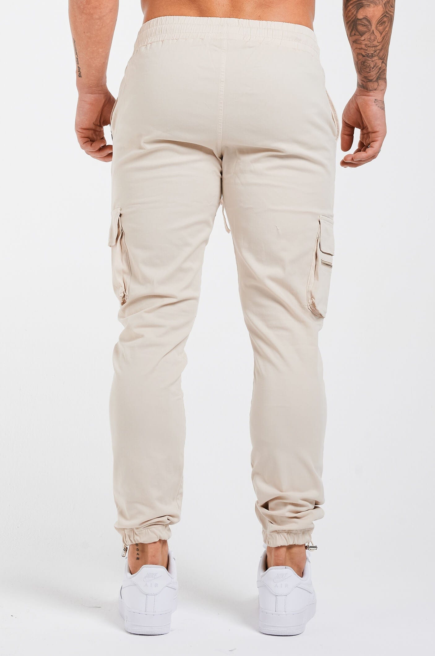 UTILITY CARGO PANTS - CREAM