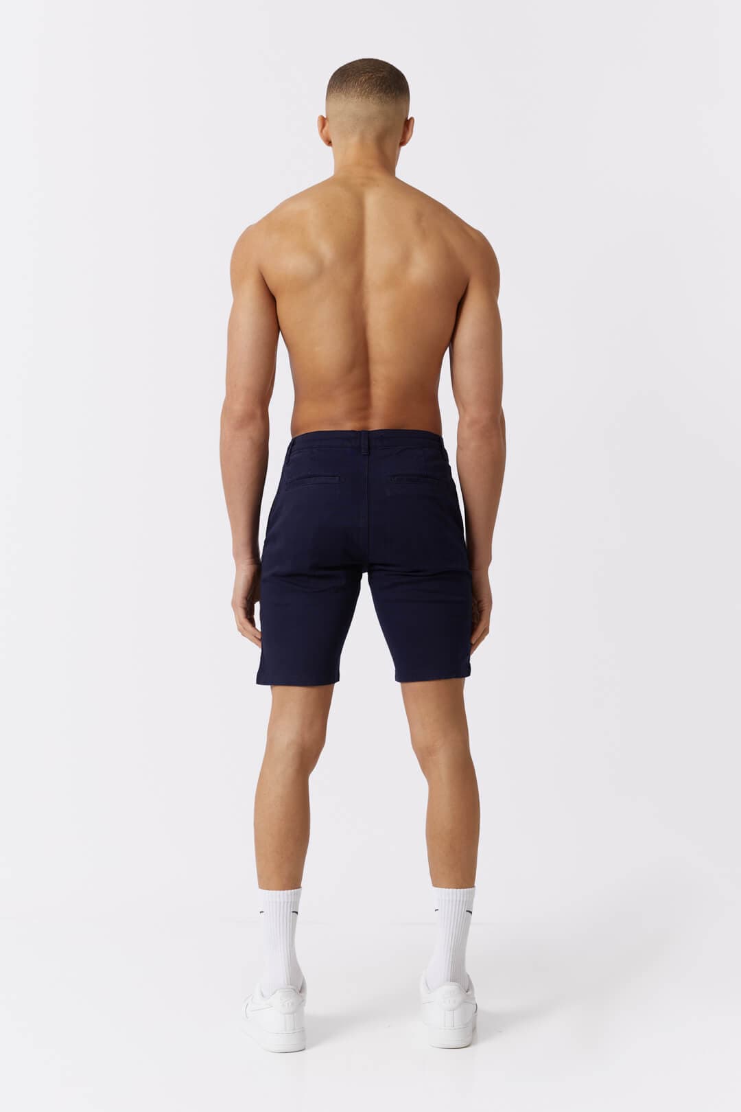 SHORT CHINO STRETCH - BLEU MARINE