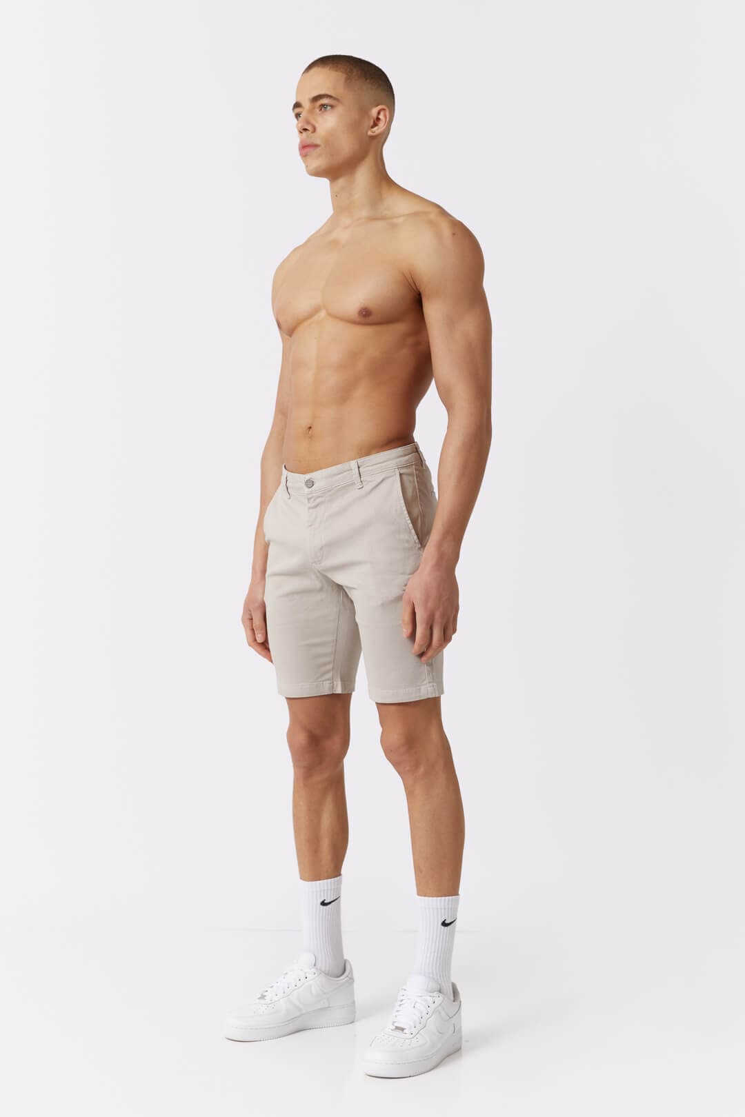 SHORT CHINO STRETCH - SABLE