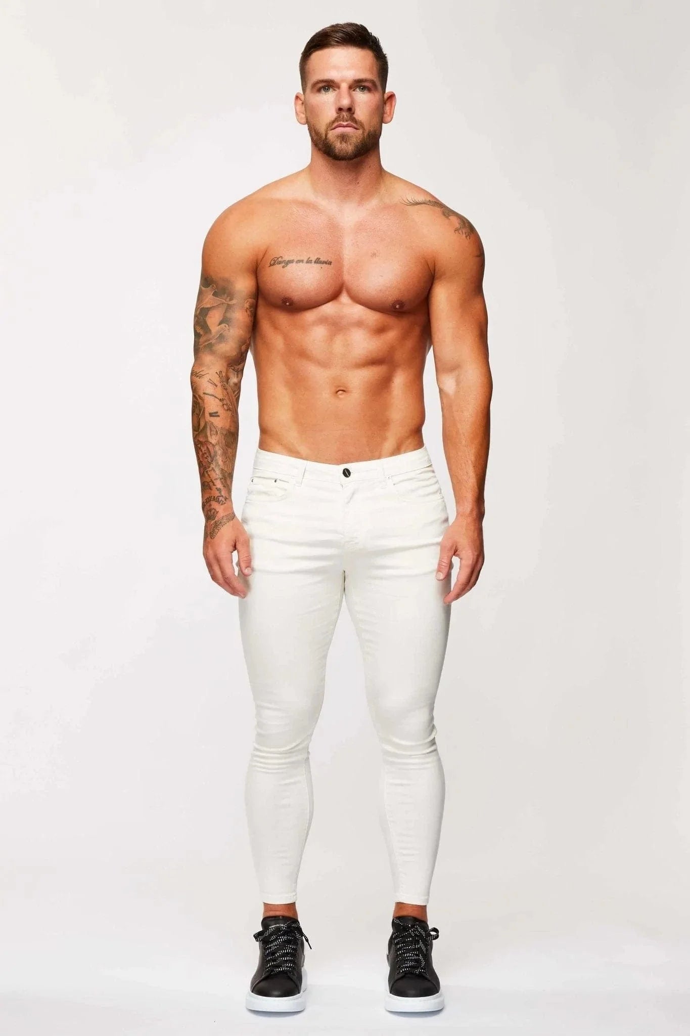 SKINNY FIT JEANS - ECRU