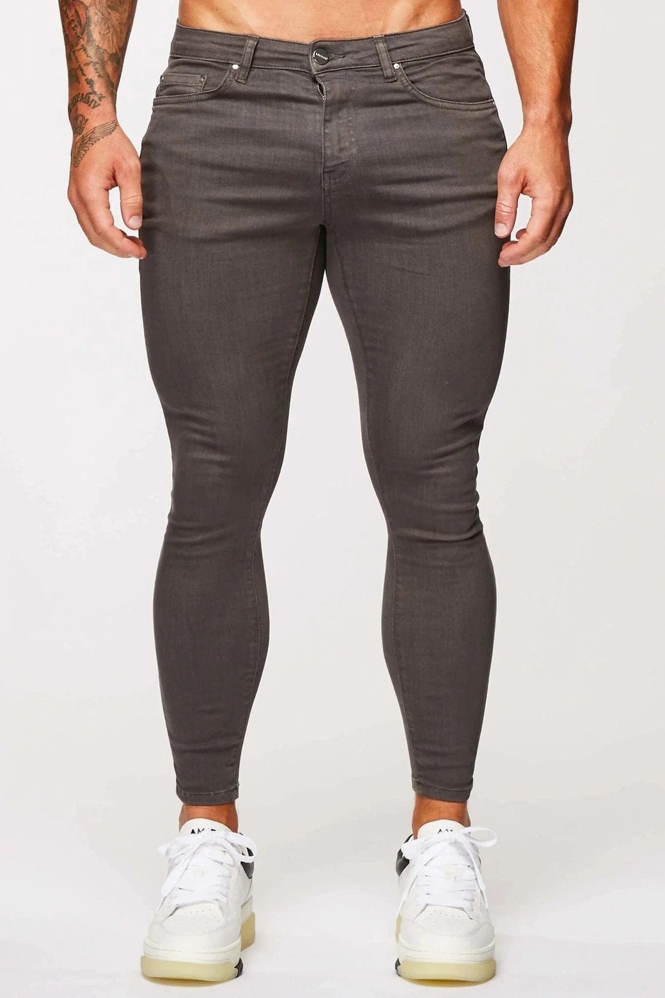 SKINNY FIT JEANS - GREY