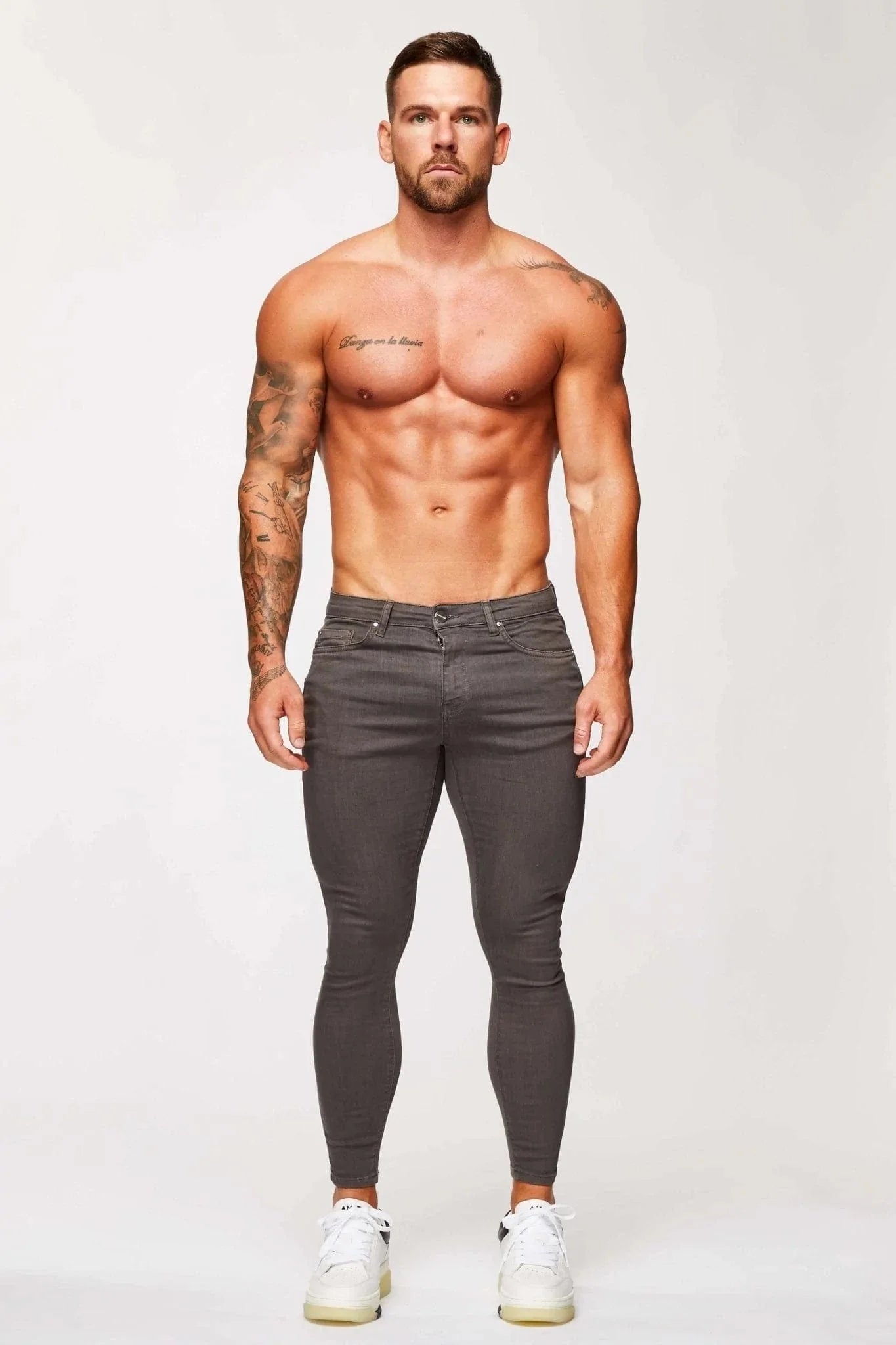 SKINNY FIT JEANS - GREY