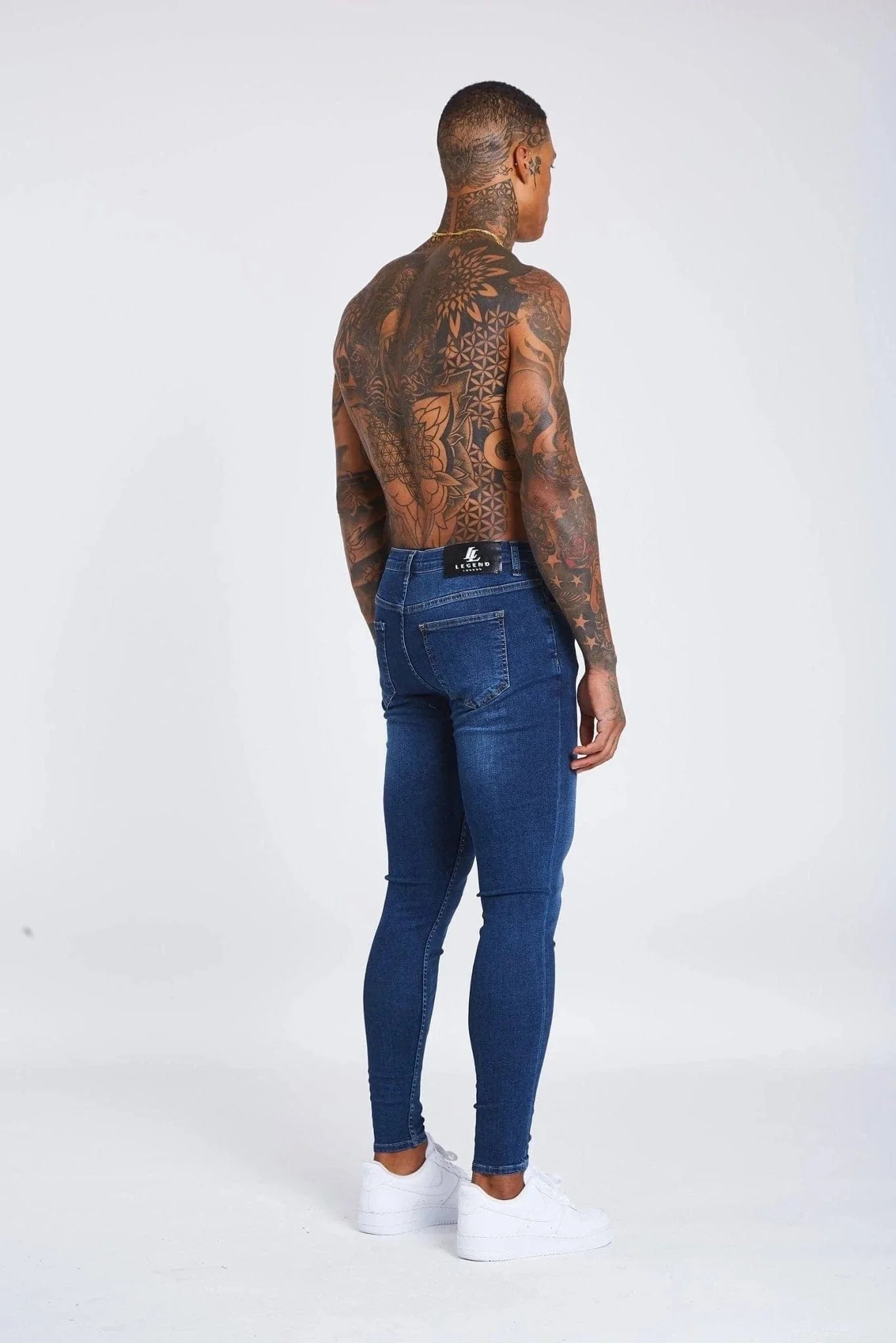 JEAN SKINNY FIT NON DÉCHIRÉ - BLEU FONCÉ