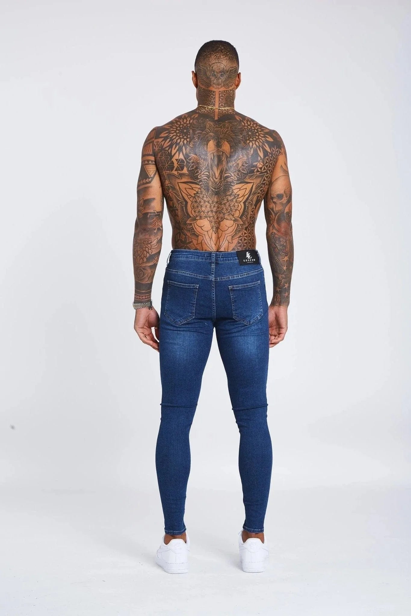 JEAN SKINNY FIT NON DÉCHIRÉ - BLEU FONCÉ