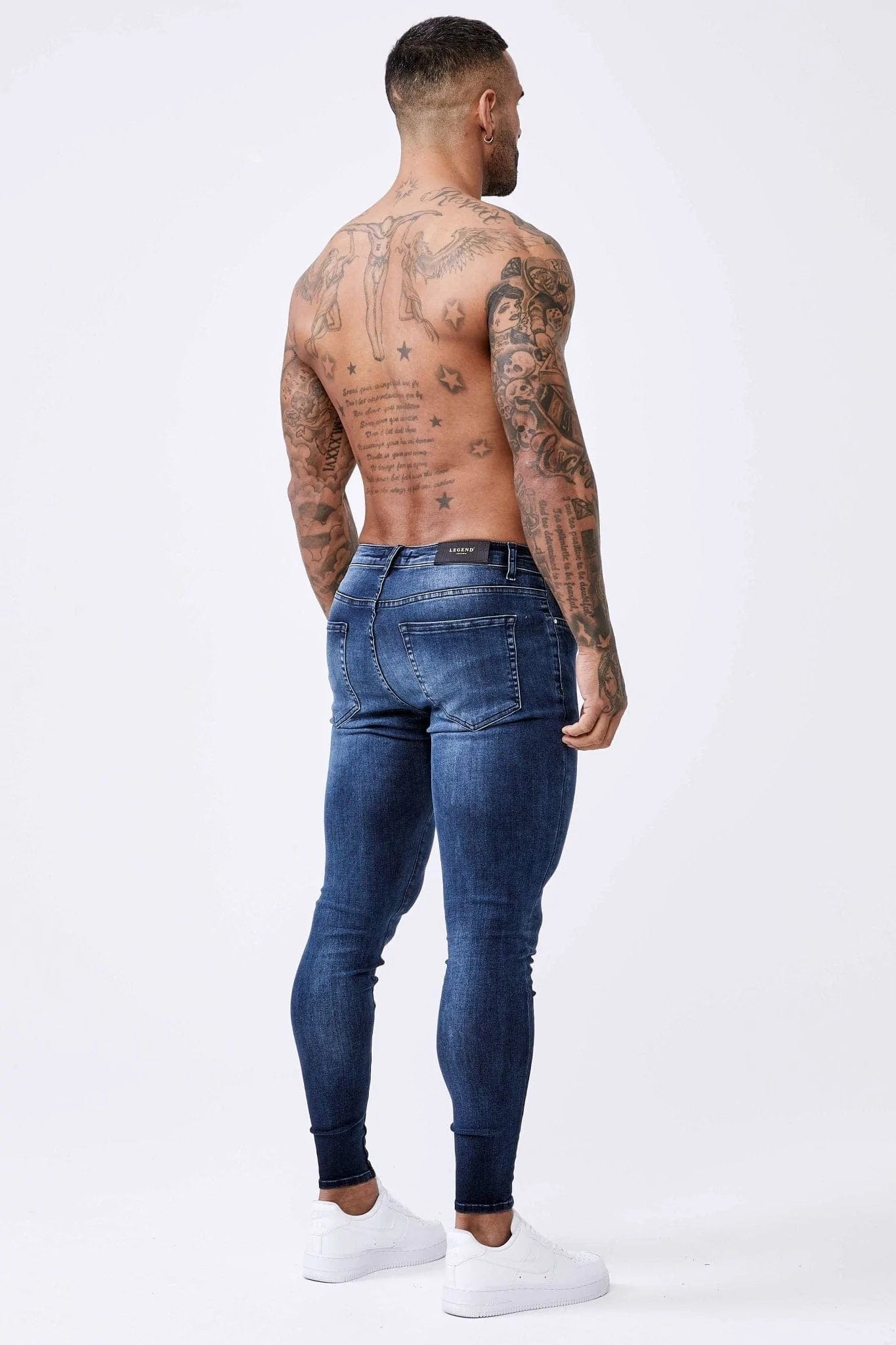 SKINNY FIT JEANS - DARK INDIGO FADE WASH