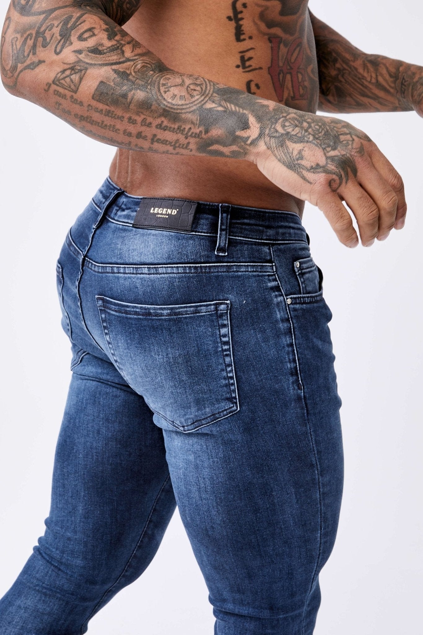 JEAN SKINNY FIT - DÉLAVAGE INDIGO FONCÉ