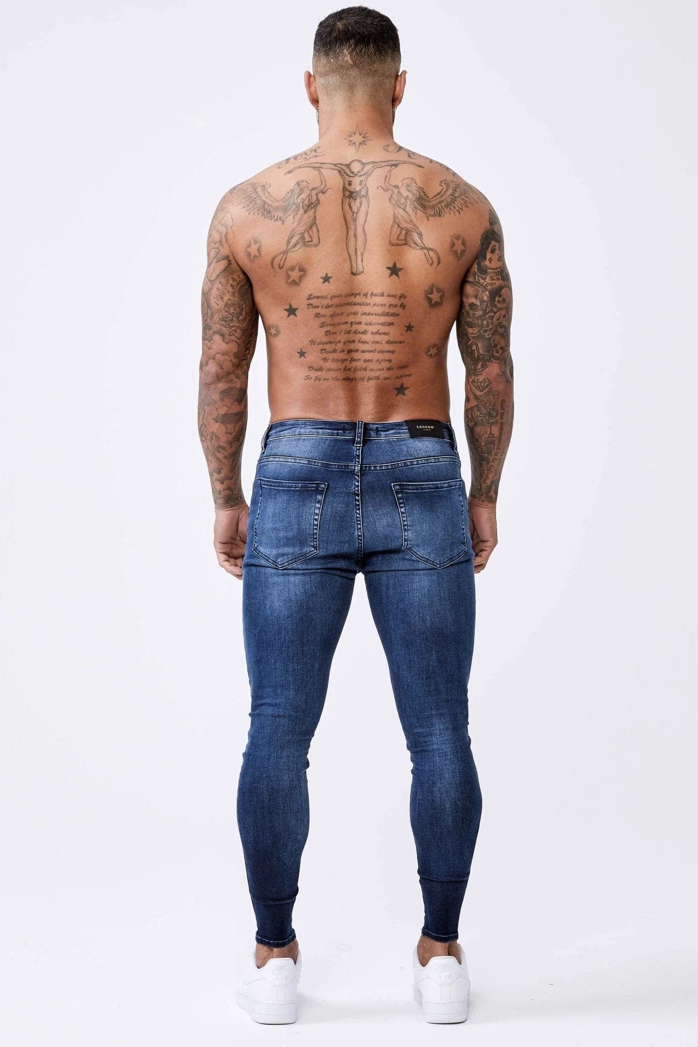 SKINNY FIT JEANS - DARK INDIGO FADE WASH