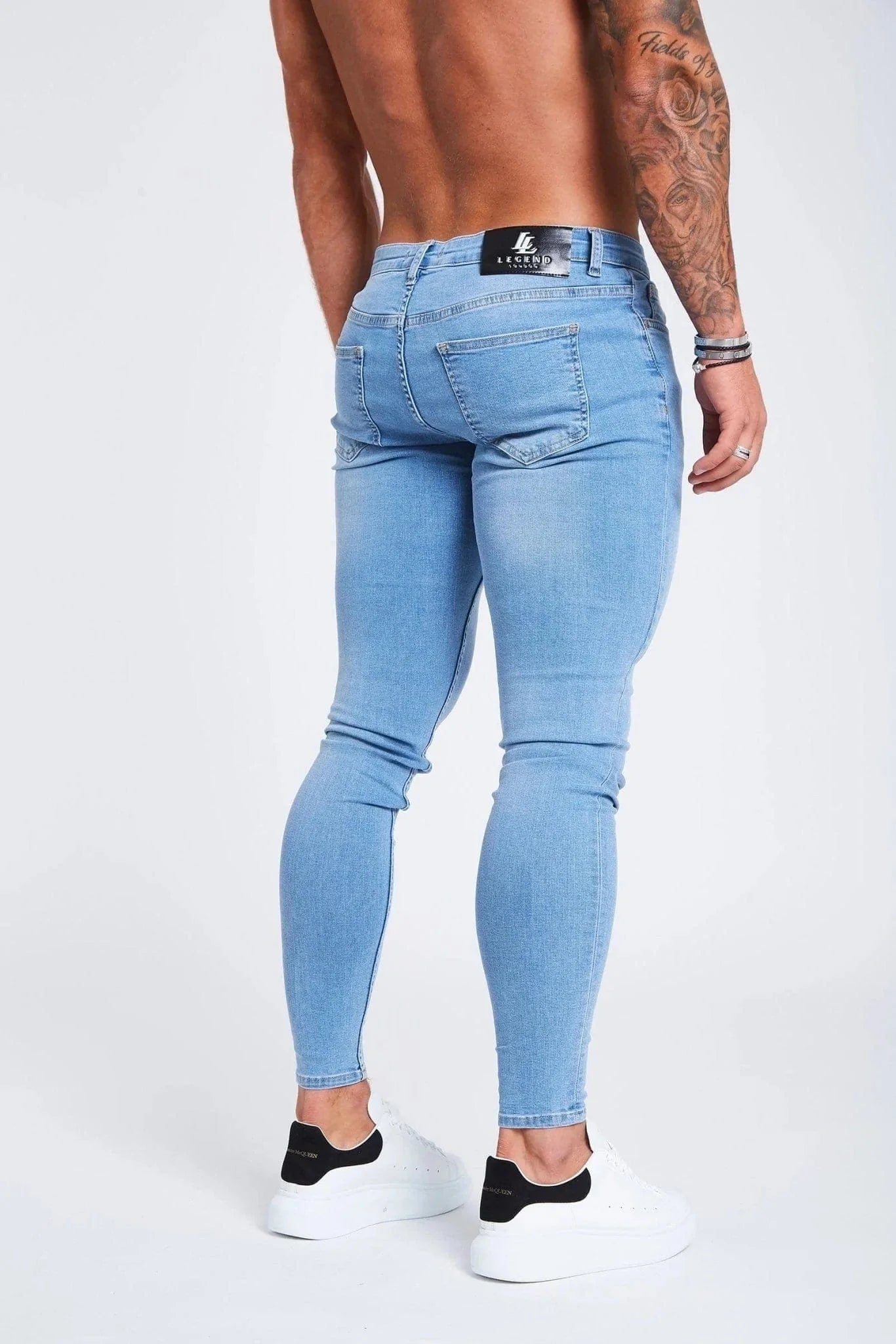 SKINNY FIT JEANS NON RIPPED - LIGHT BLUE