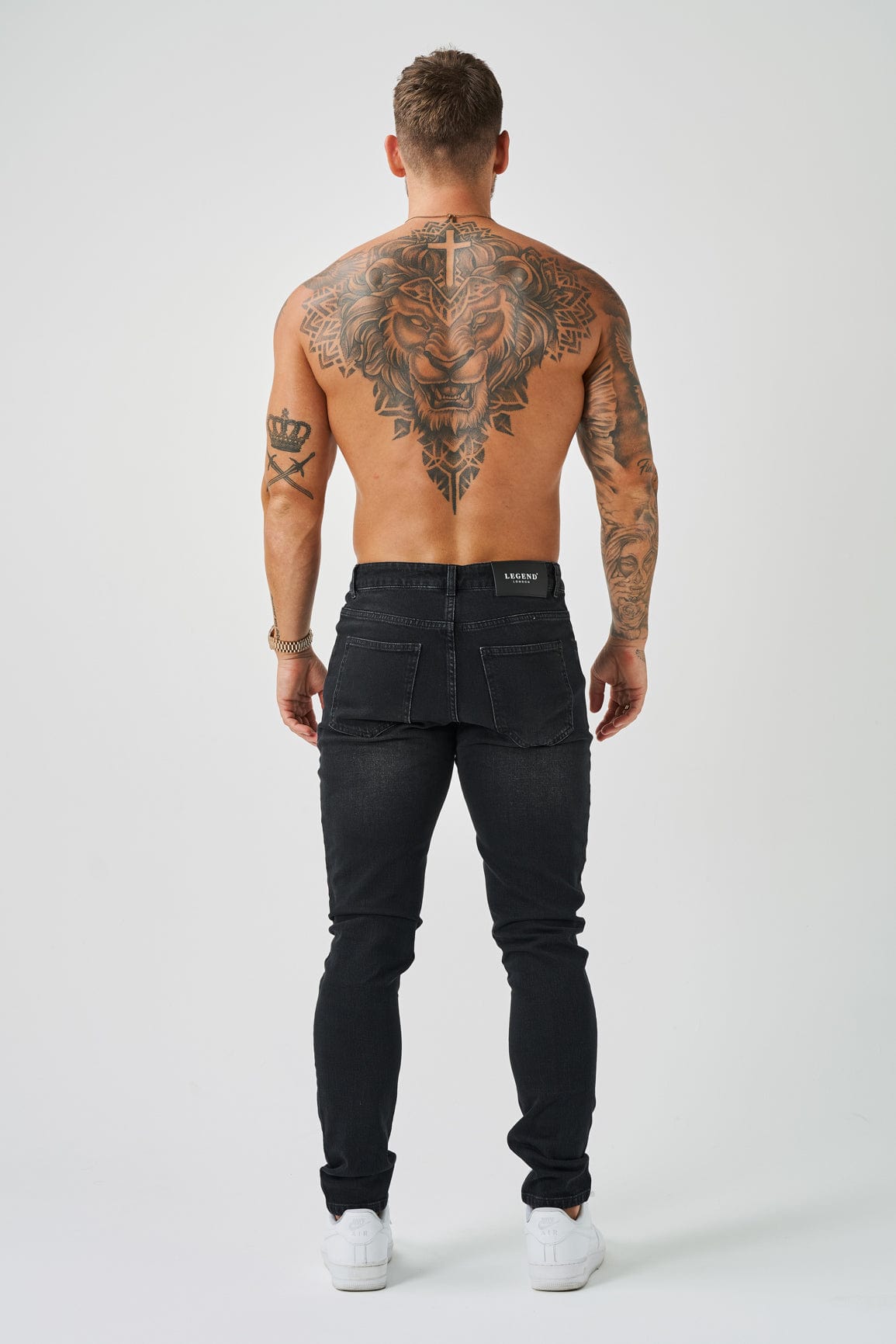 REGULAR FIT JEANS - WASHED BLACK