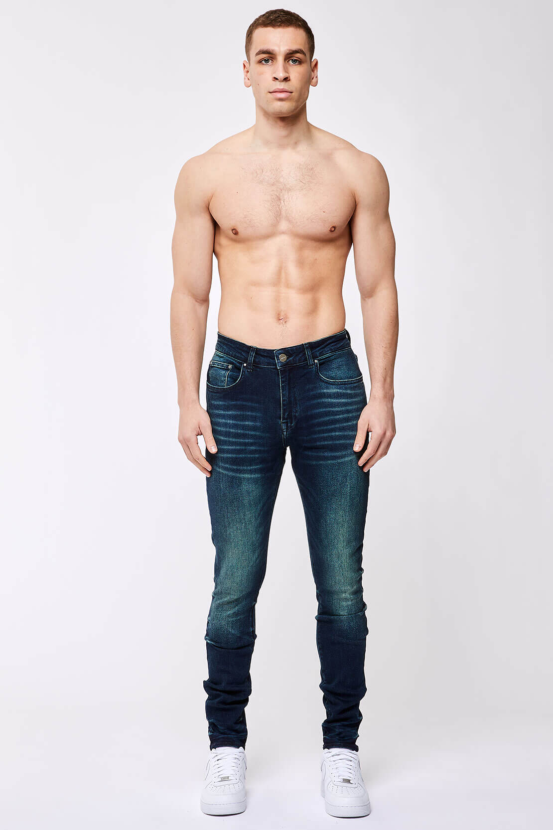 JEAN SKINNY FIT - SURTEINT BLEU FONCÉ