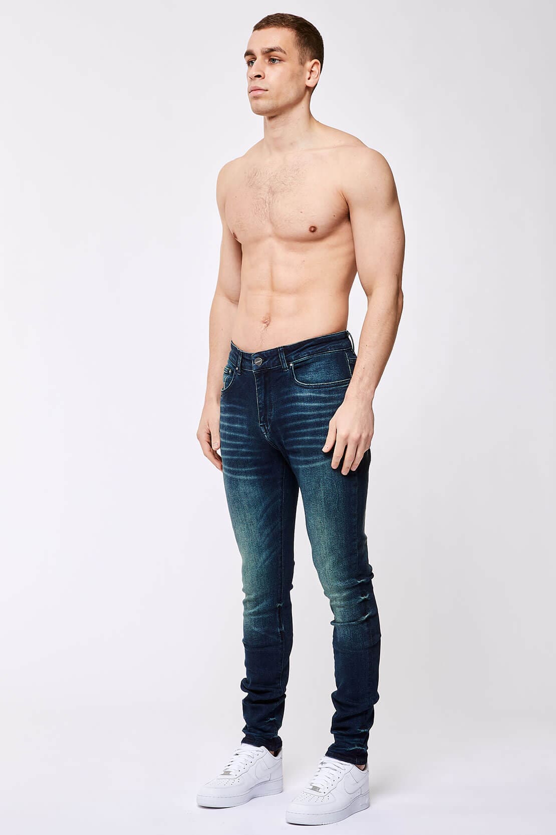 JEAN SKINNY FIT - SURTEINT BLEU FONCÉ