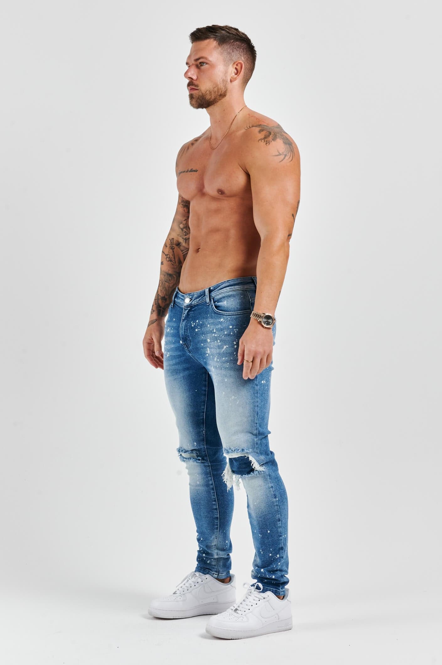 JEAN SLIM FIT 2.0 - BLEU PEINTURE