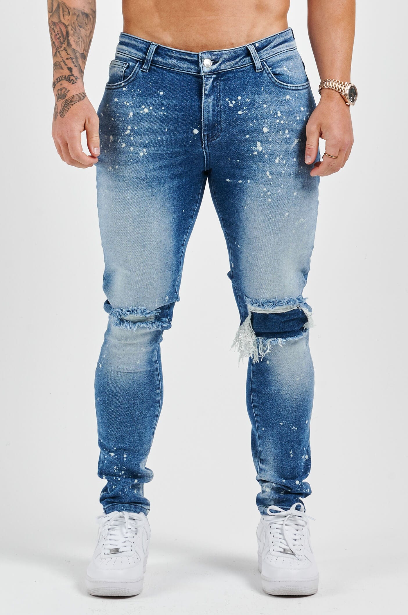 JEAN SLIM FIT 2.0 - BLEU PEINTURE