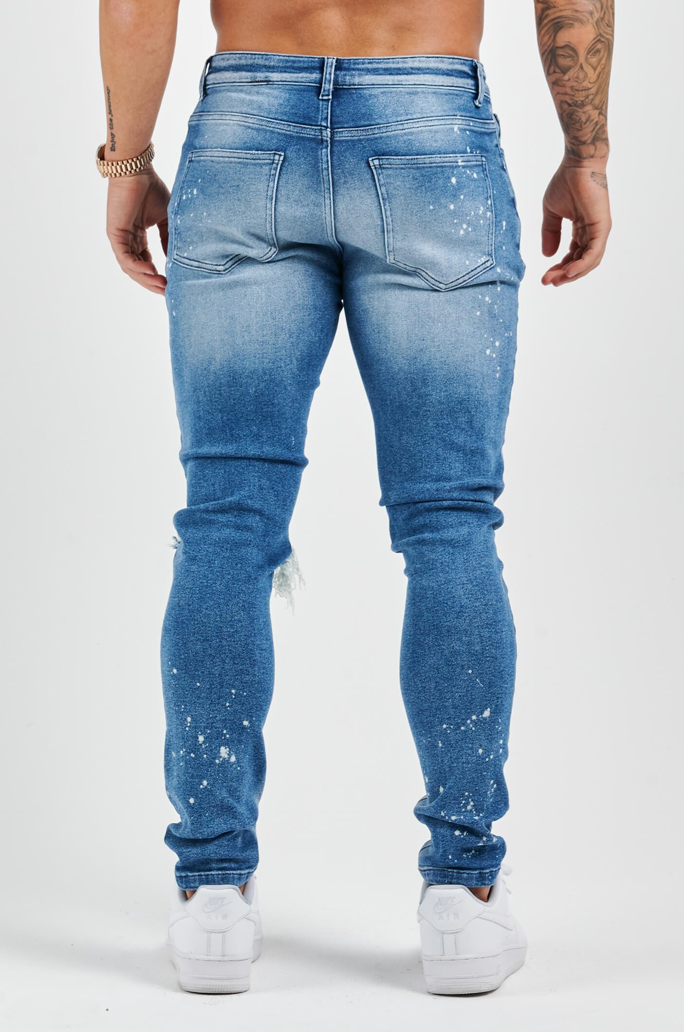 JEAN SLIM FIT 2.0 - BLEU PEINTURE