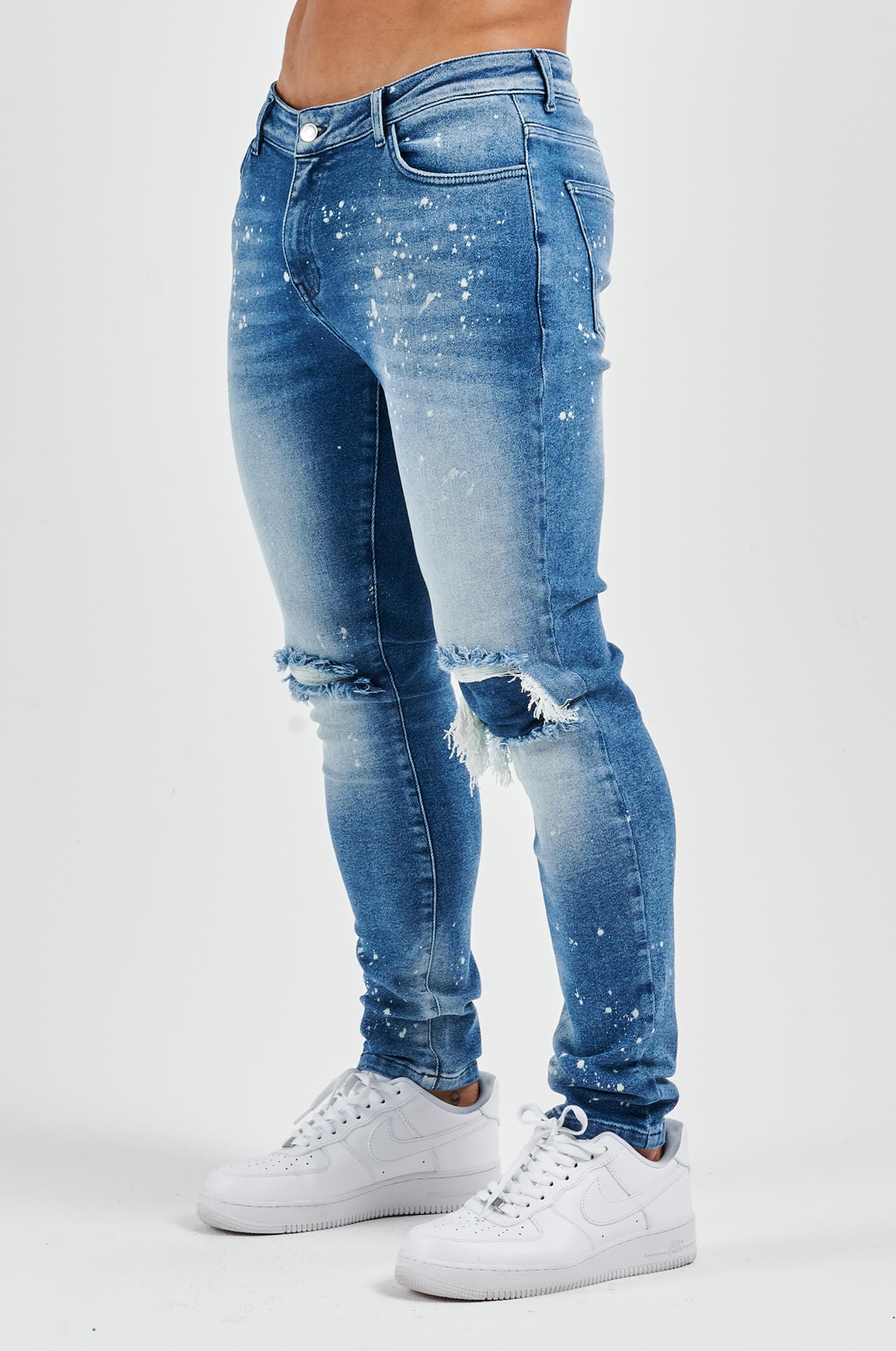 JEAN SLIM FIT 2.0 - BLEU PEINTURE