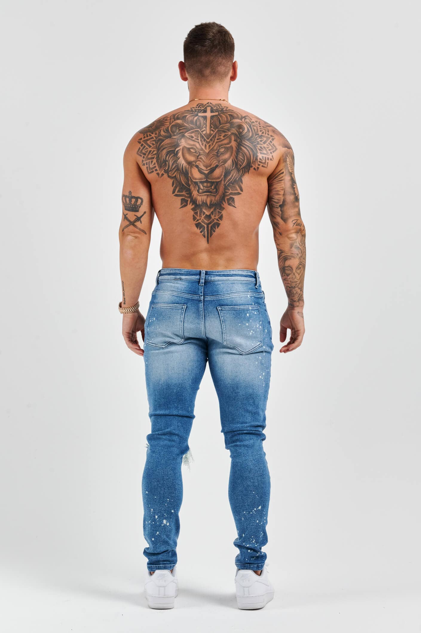 JEAN SLIM FIT 2.0 - BLEU PEINTURE