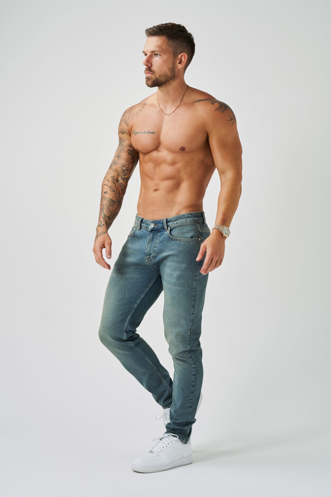 SLIM FIT JEANS 2.0 - STONE WASHED BLUE