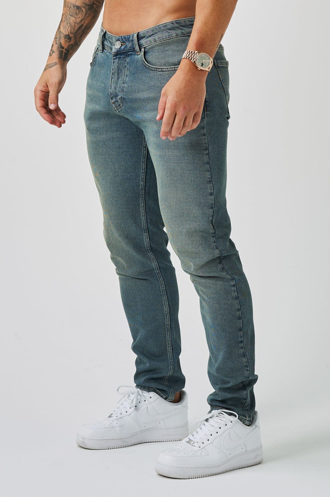 SLIM FIT JEANS 2.0 - STONE WASHED BLUE