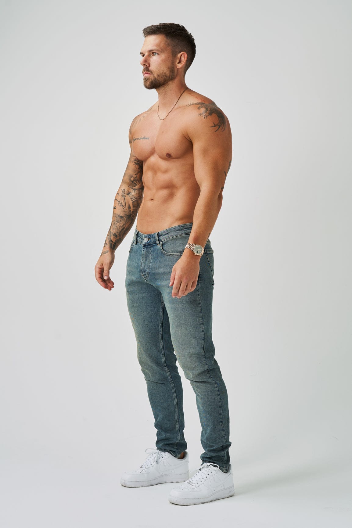 SLIM FIT JEANS 2.0 - STONE WASHED BLAU