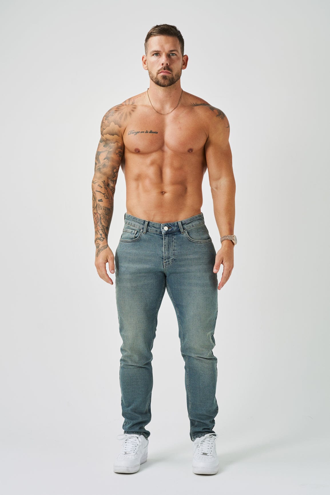 SLIM FIT JEANS 2.0 - STONE WASHED BLUE