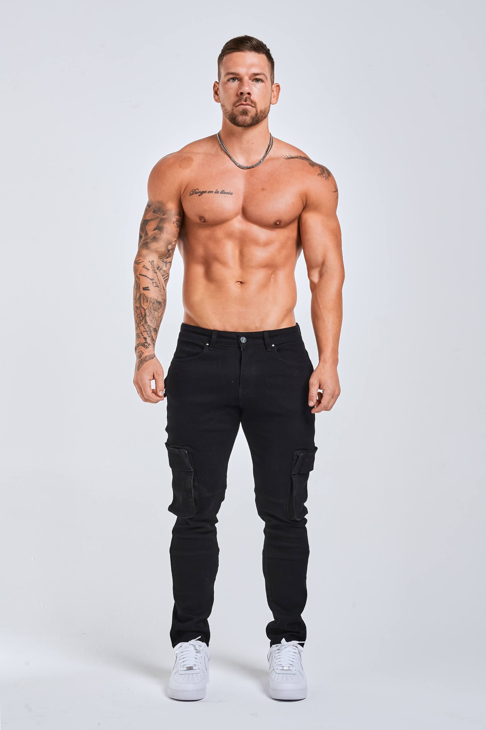 SLIM FIT JEANS 2.0 UTILTY CARPENTER - BLACK