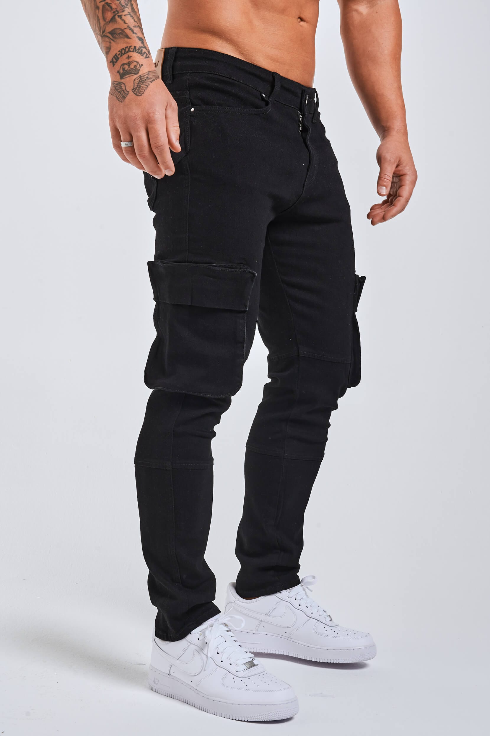 SLIM FIT JEANS 2.0 UTILTY CARPENTER - SCHWARZ