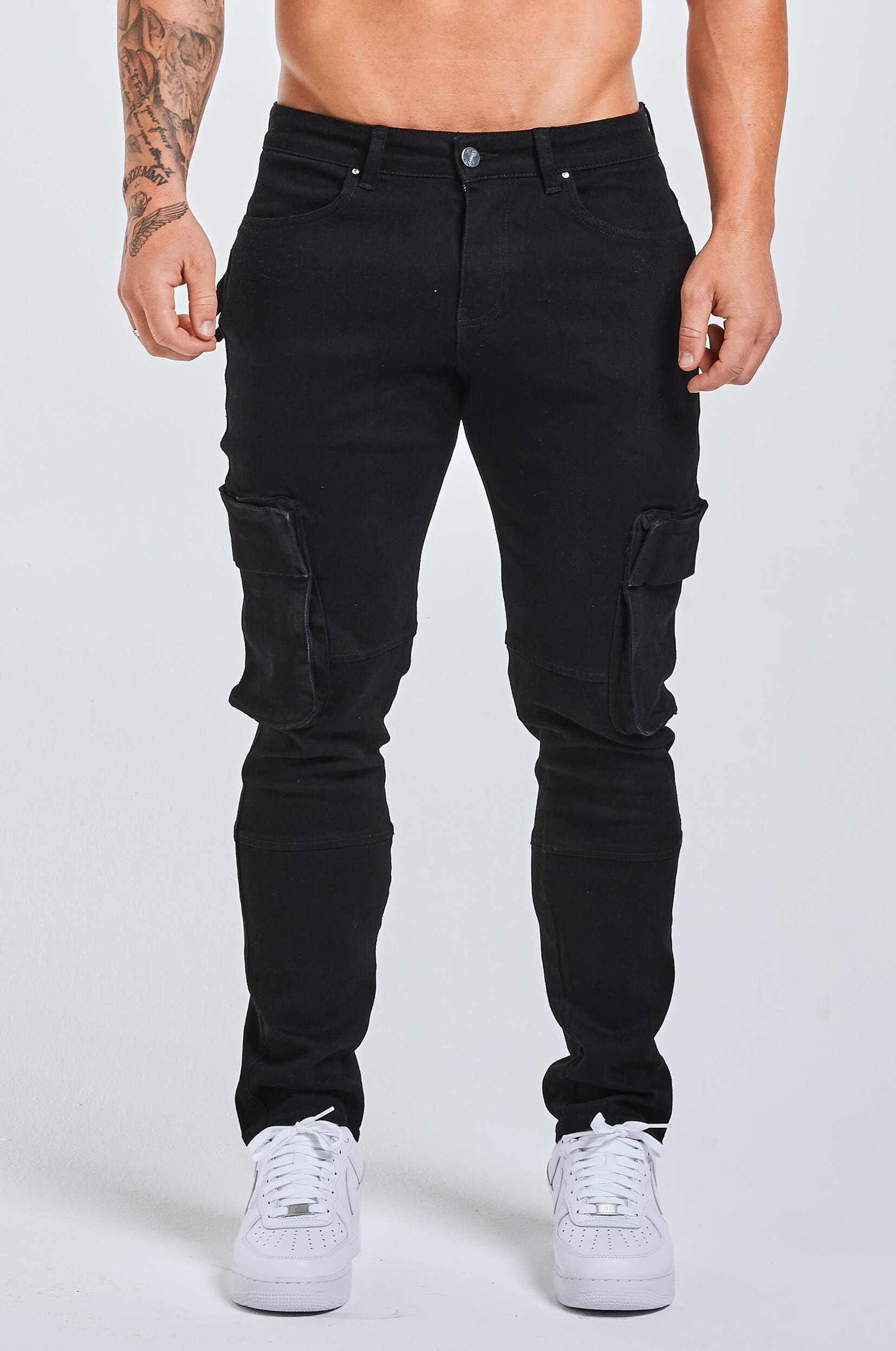 SLIM FIT JEANS 2.0 UTILTY CARPENTER - BLACK