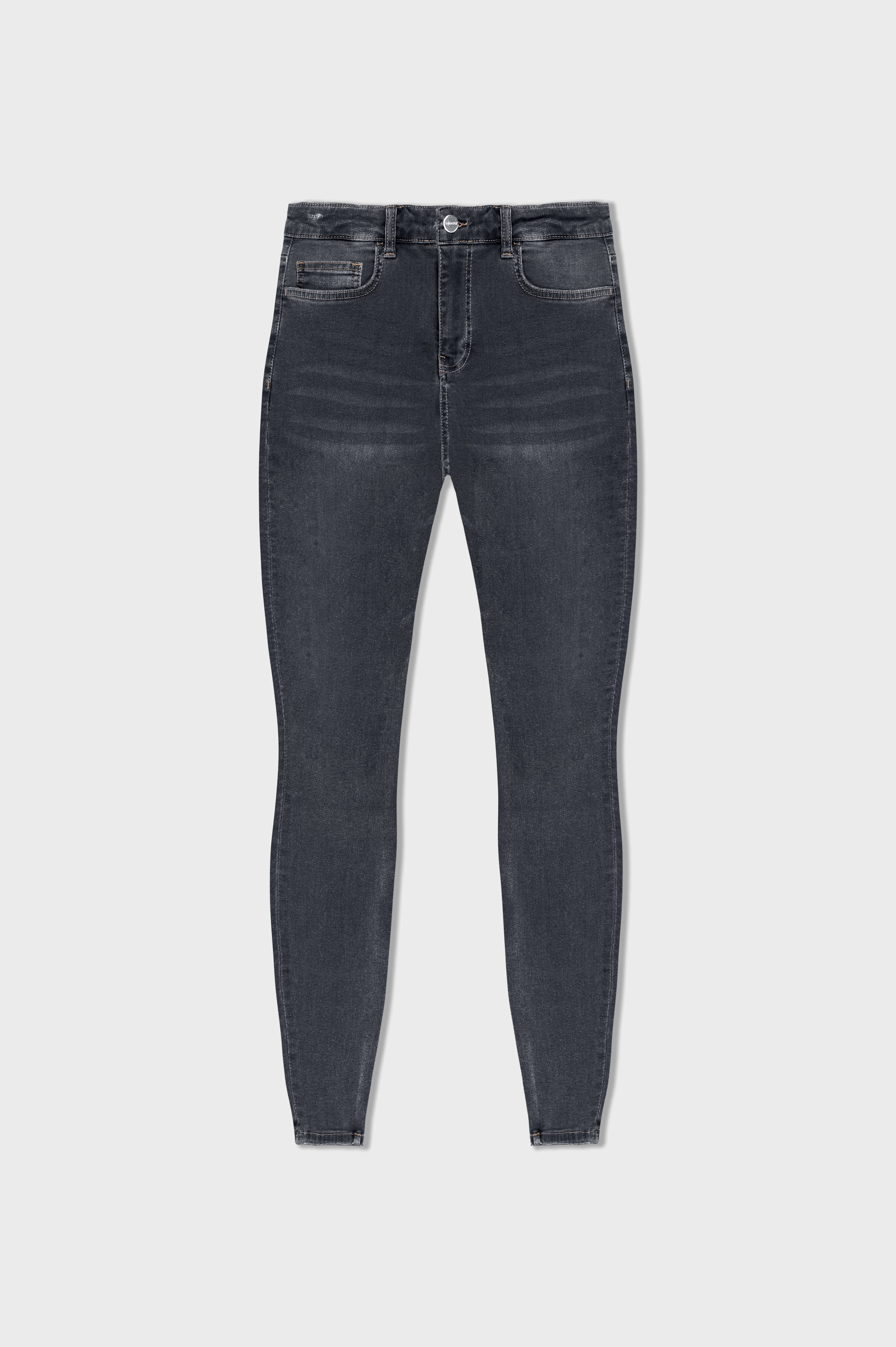 SKINNY FIT JEANS OHNE RISSE - GRAU