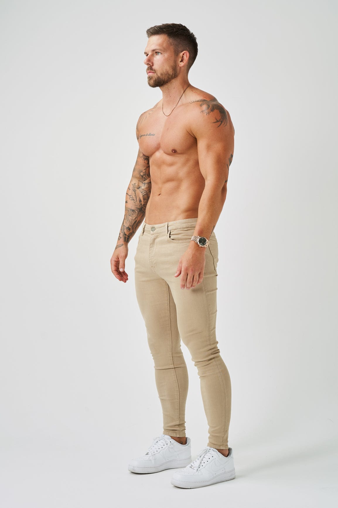 SKINNY FIT JEANS - STONE