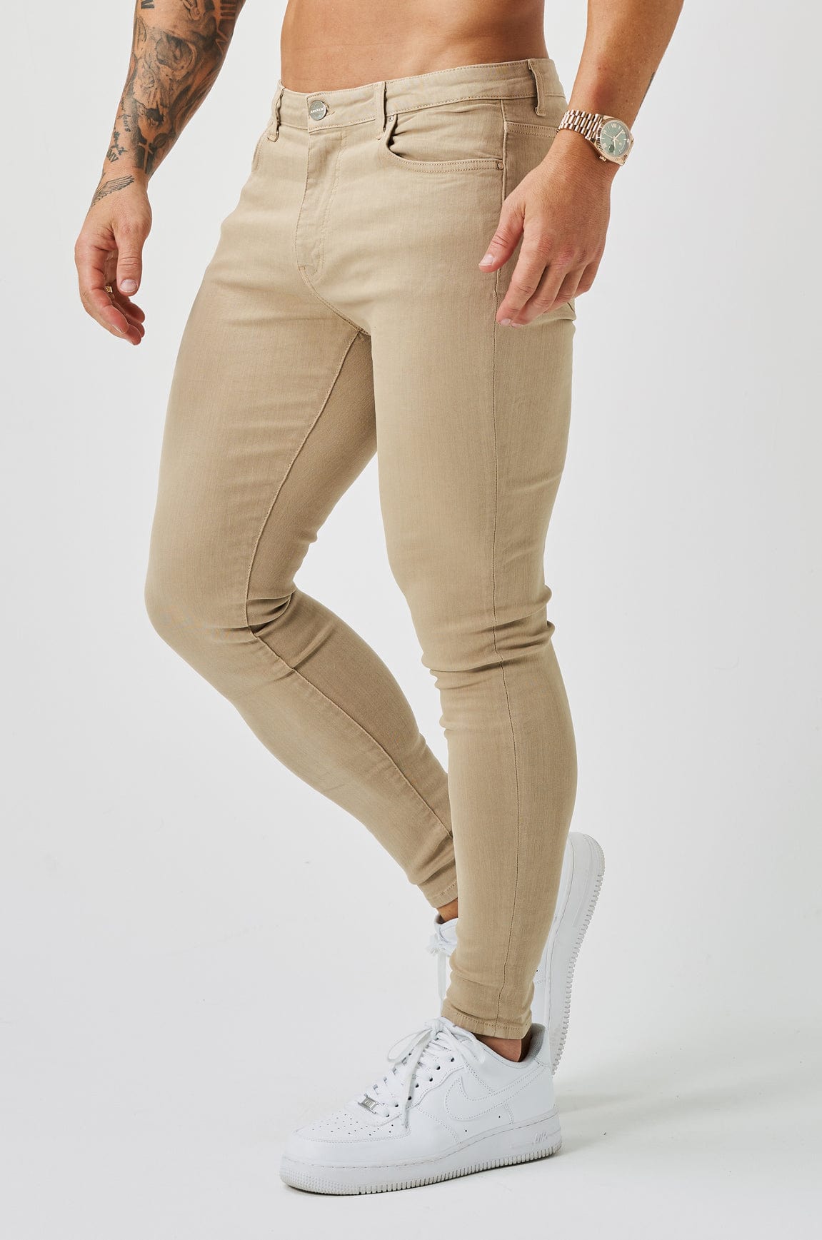 SKINNY FIT JEANS - STONE