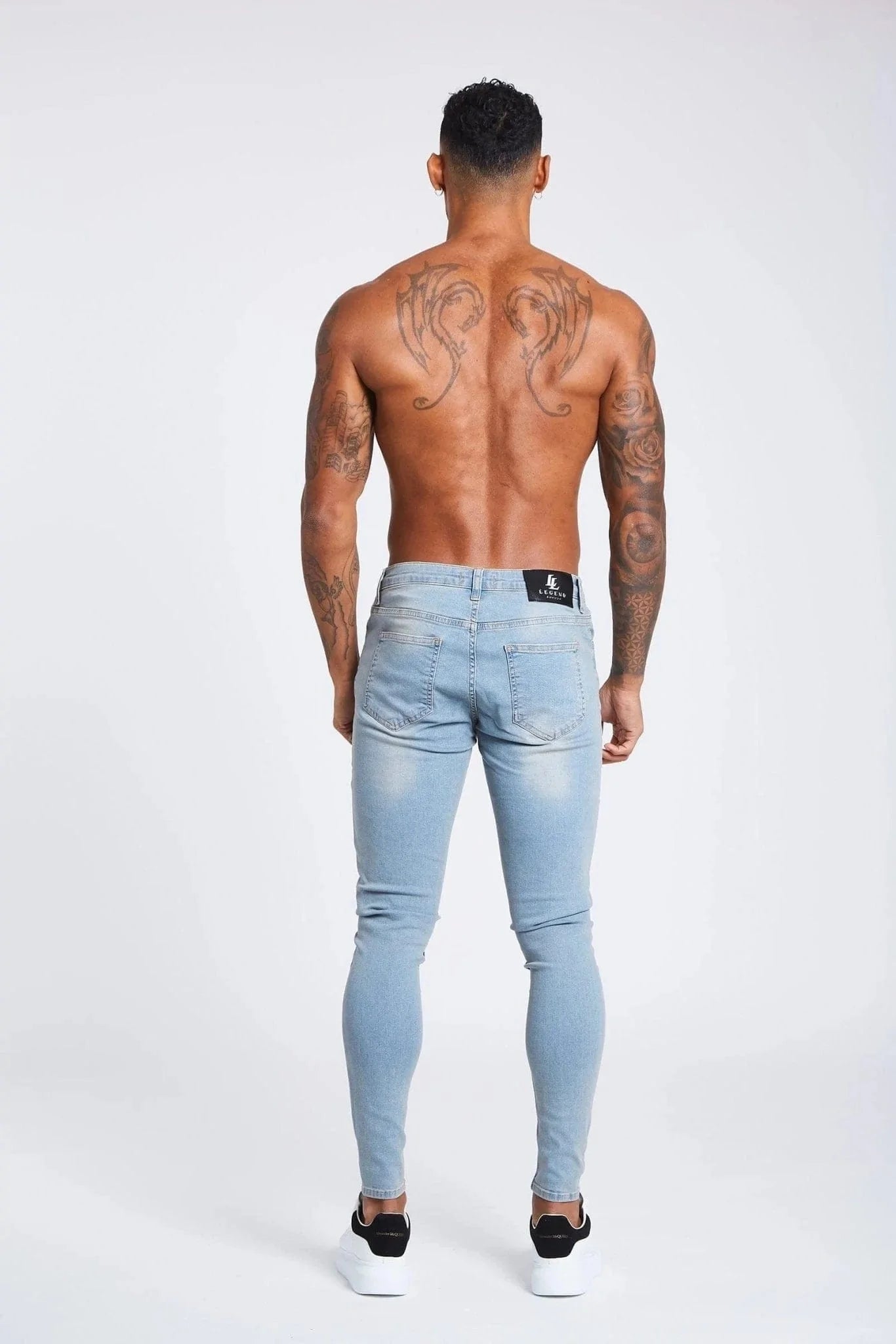 SKINNY FIT JEANS OHNE RISSE – STONE WASHED