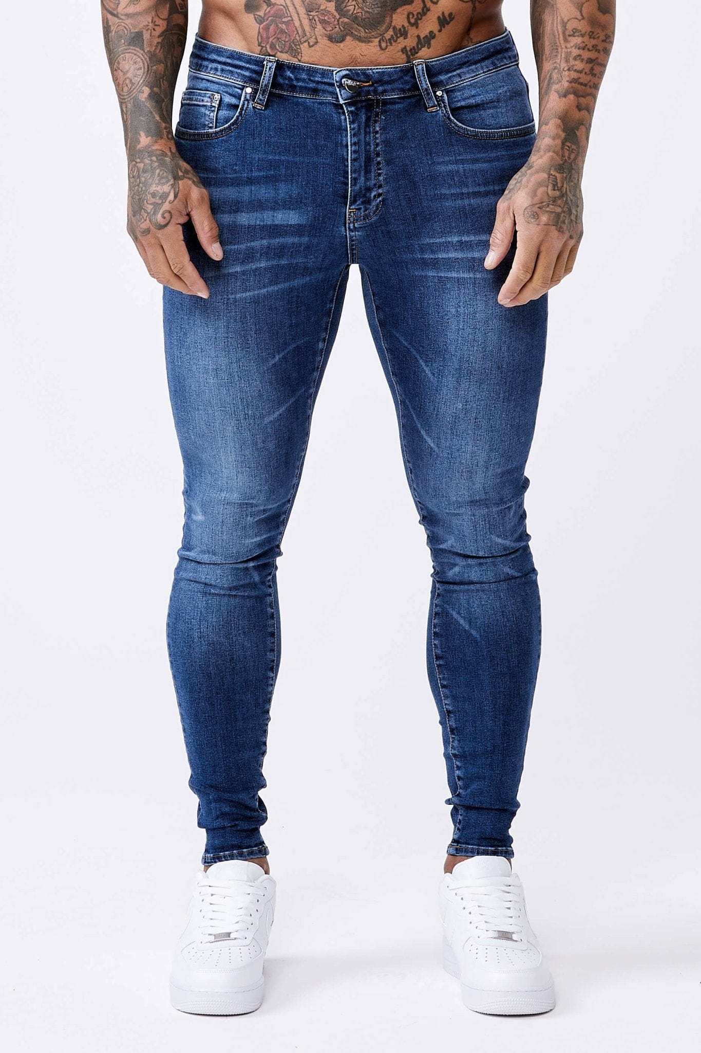 SKINNY FIT JEANS - VINTAGE BLUE EXTREME WASH