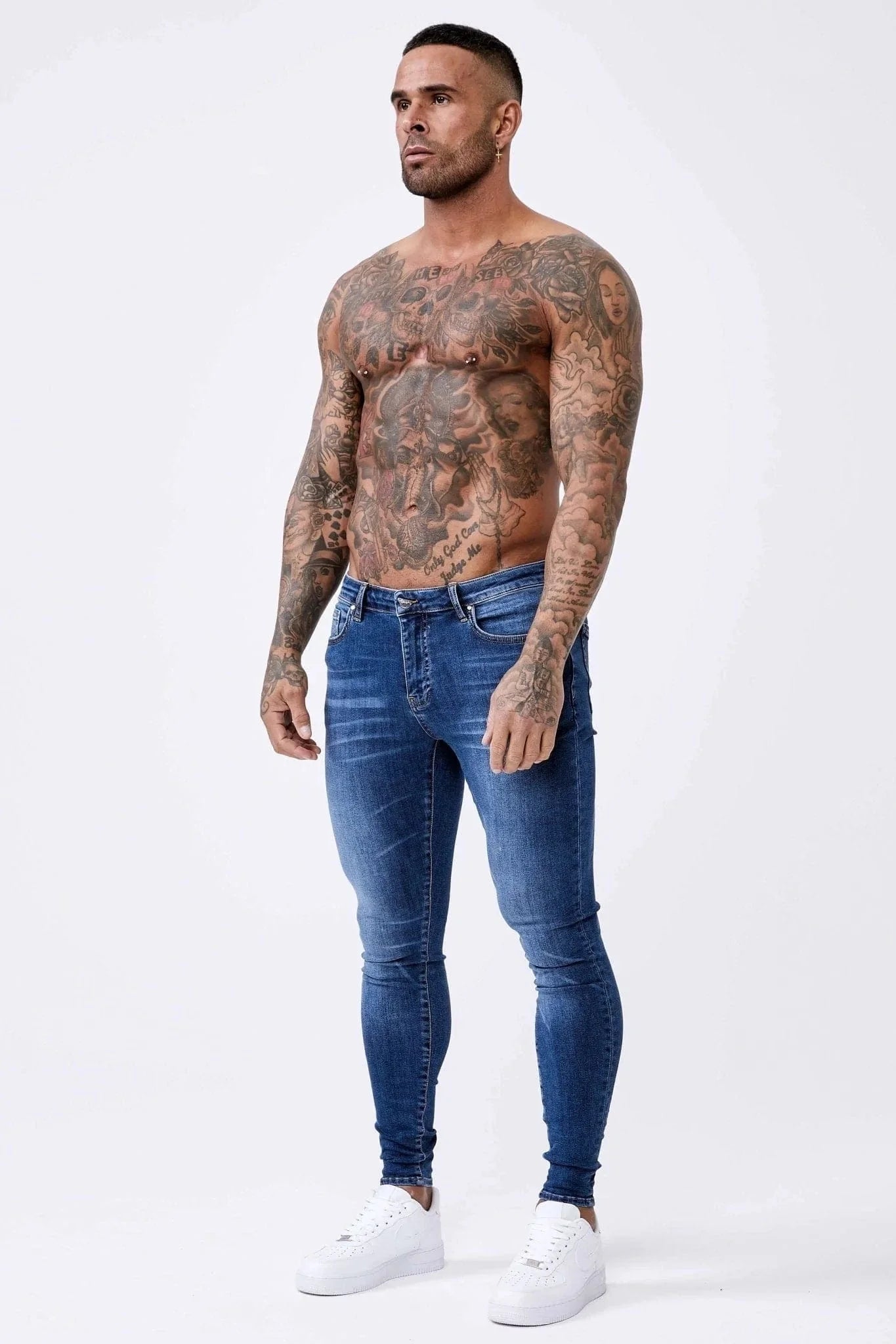 SKINNY FIT JEANS - VINTAGE BLUE EXTREME WASH