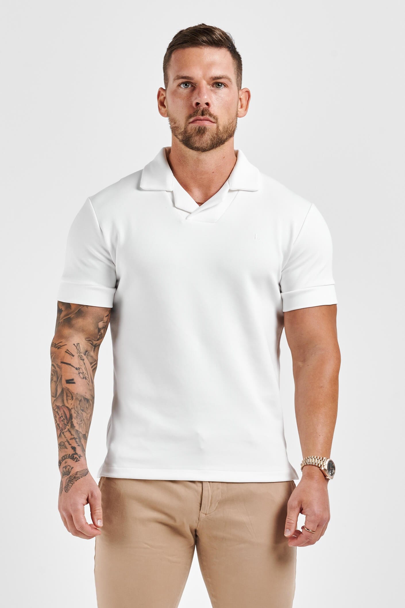 CORE REVERE COLLAR POLO - WHITE