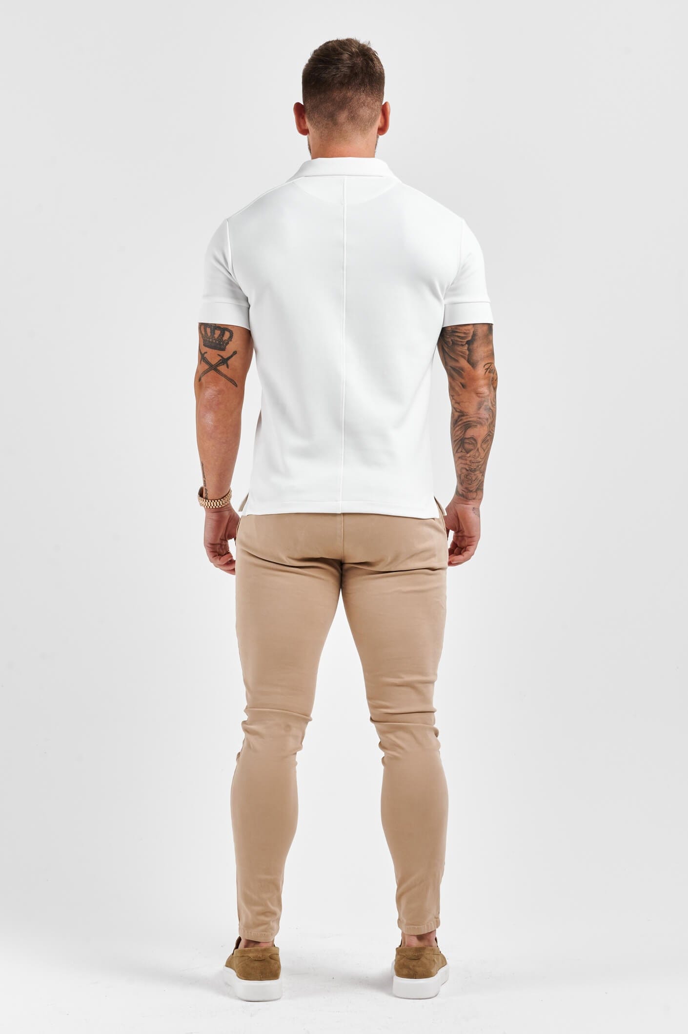 CORE REVERE COLLAR POLO - WHITE