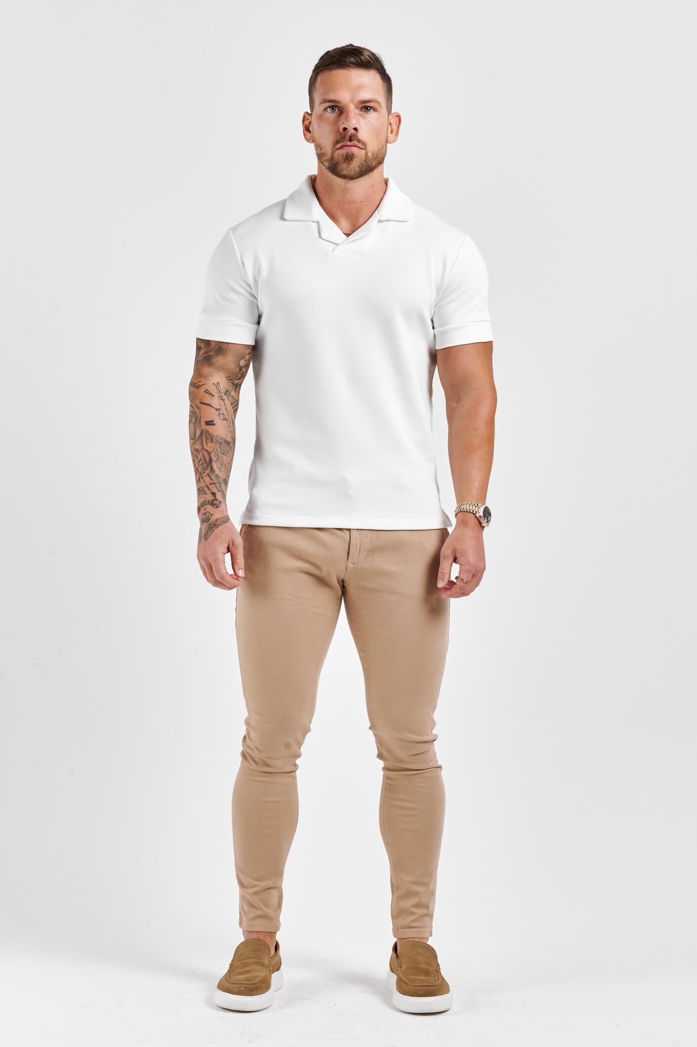 CORE REVERE COLLAR POLO - WHITE