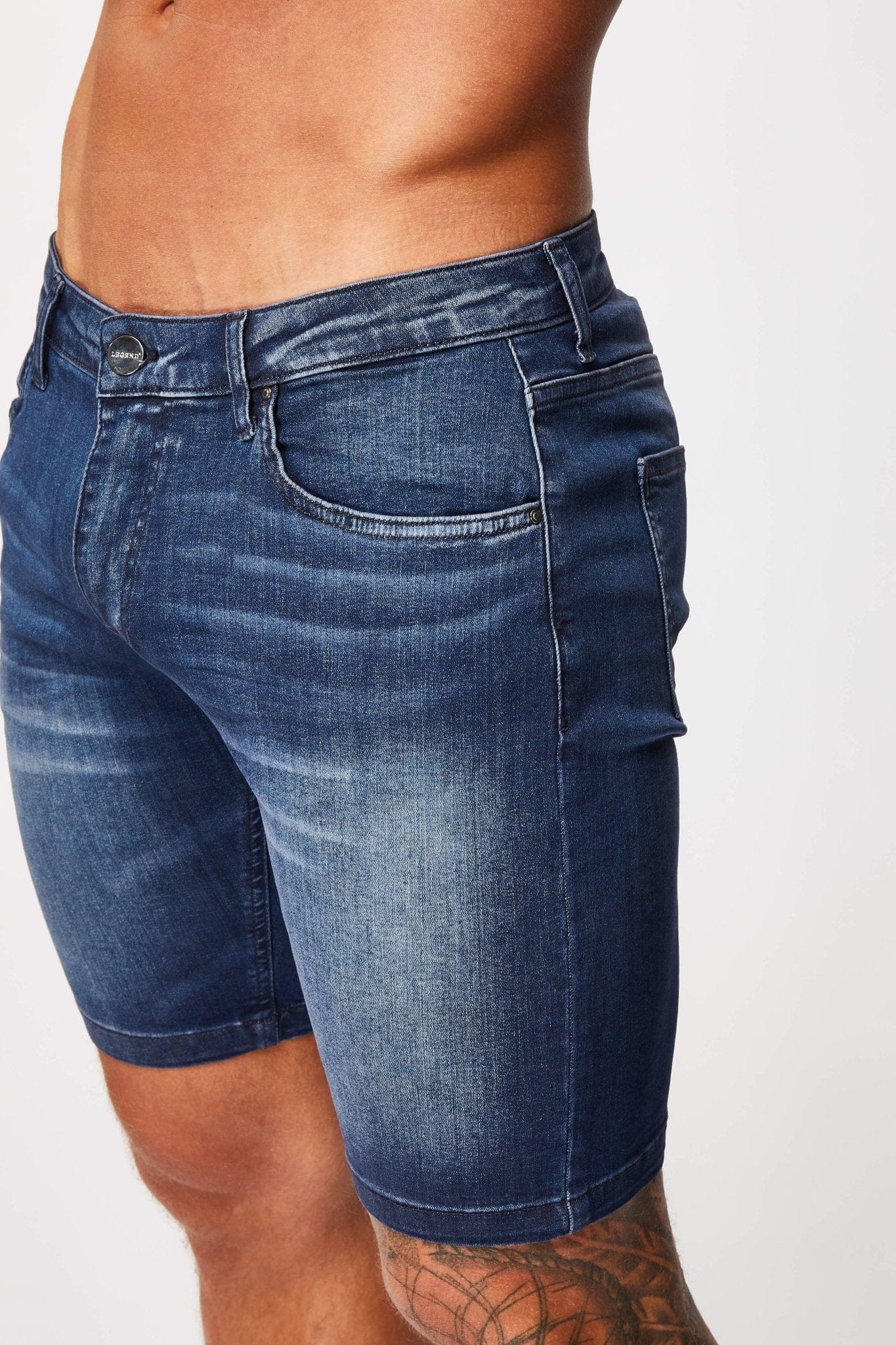 SHORT EN DENIM - DÉLAVAGE INDIGO FONCÉ