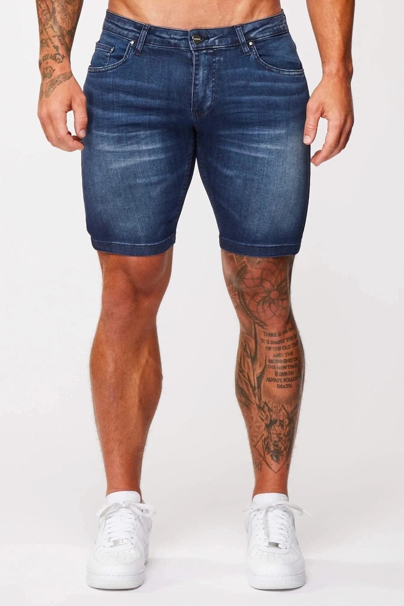 SHORT EN DENIM - DÉLAVAGE INDIGO FONCÉ