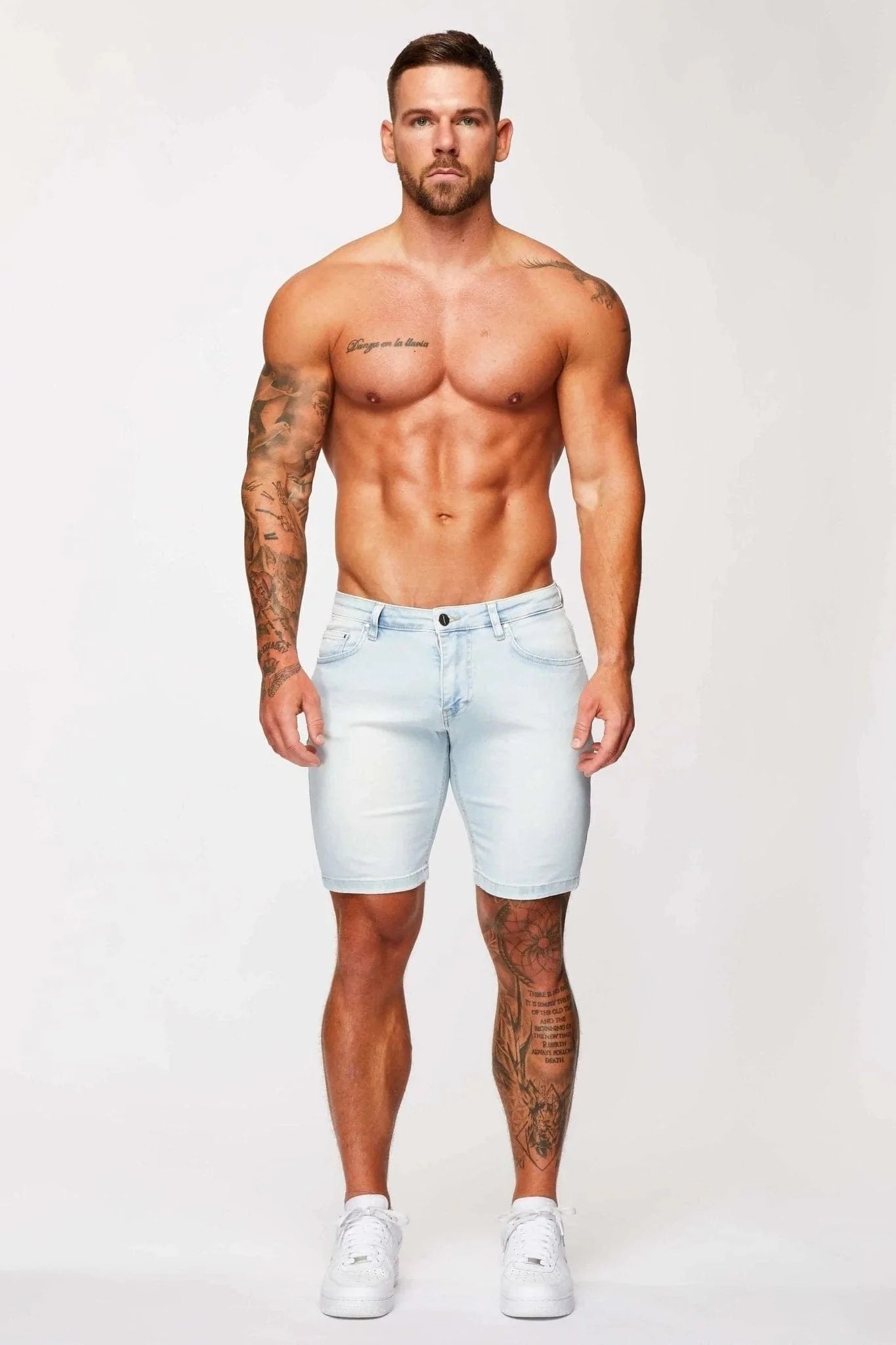 DENIM SHORT - PALE BLUE