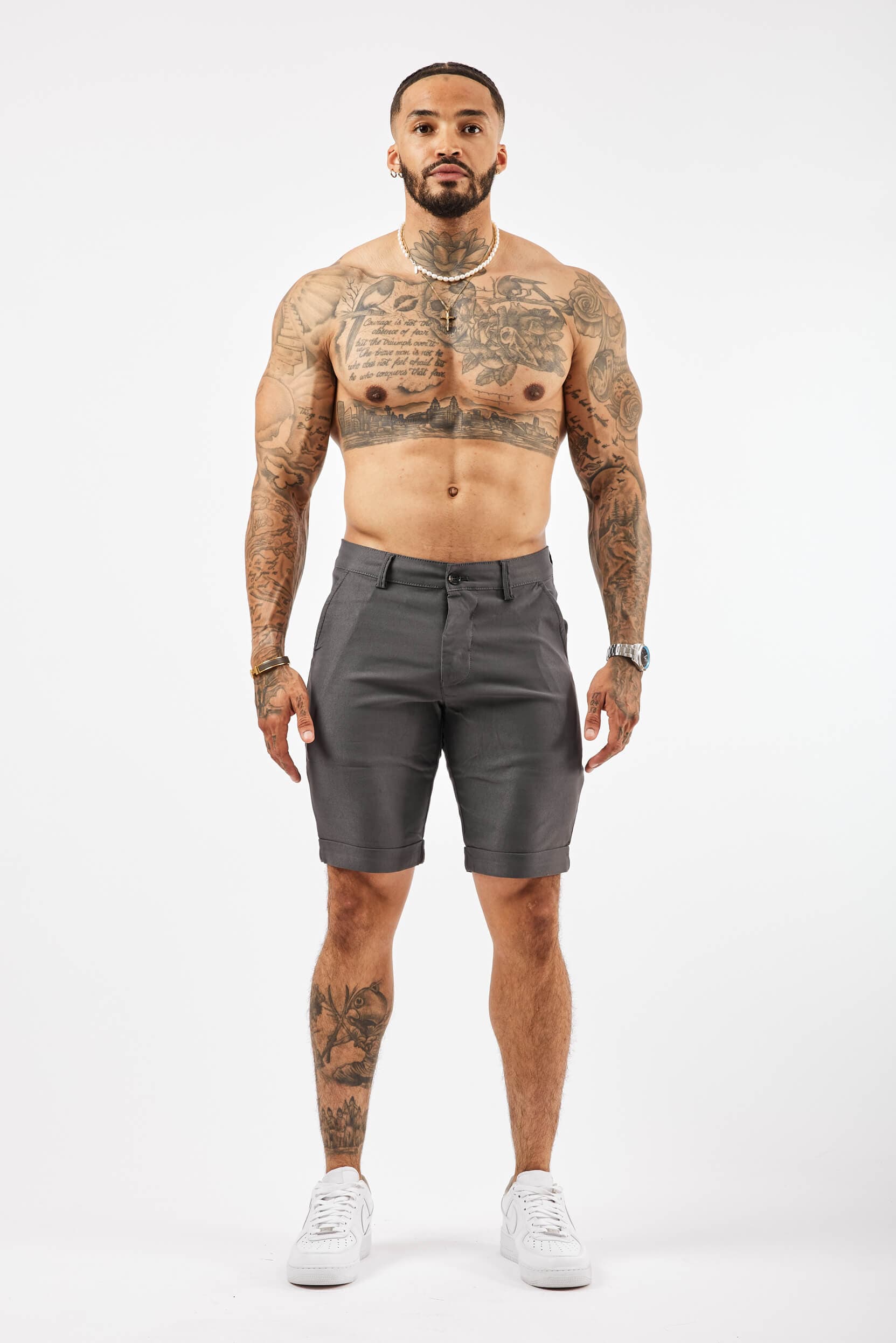 FLEX CHINO SHORT - TIEFGRAU