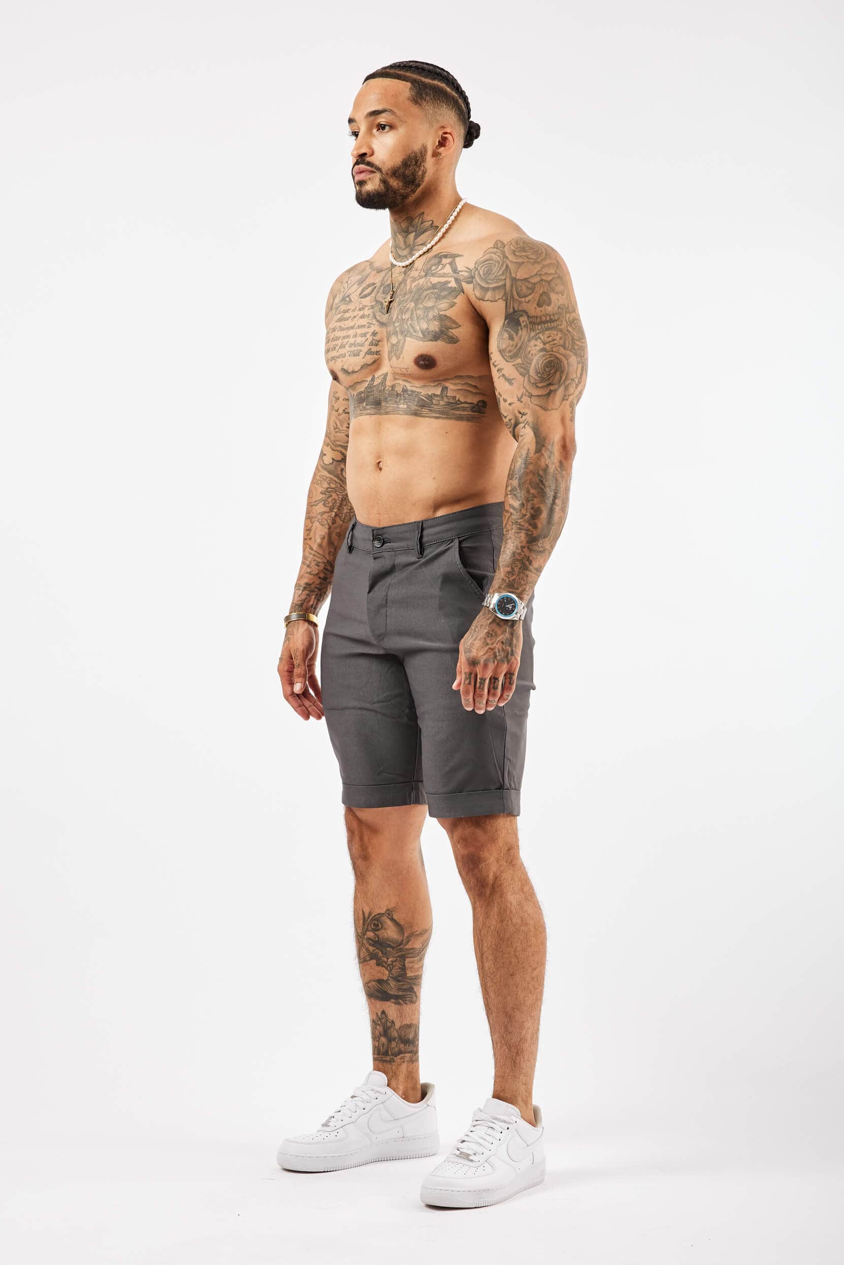 FLEX CHINO SHORT - TIEFGRAU