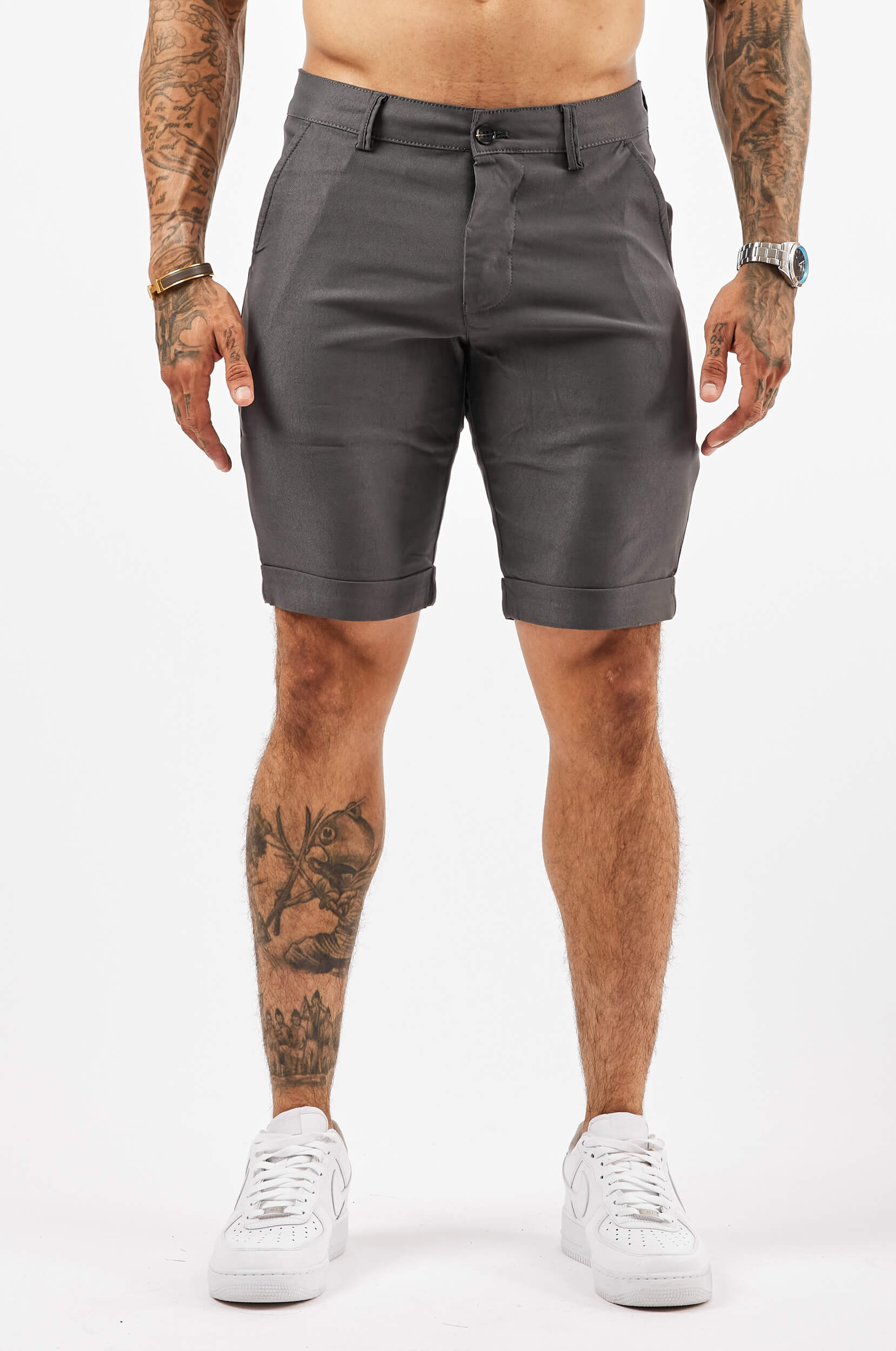 FLEX CHINO SHORT - TIEFGRAU