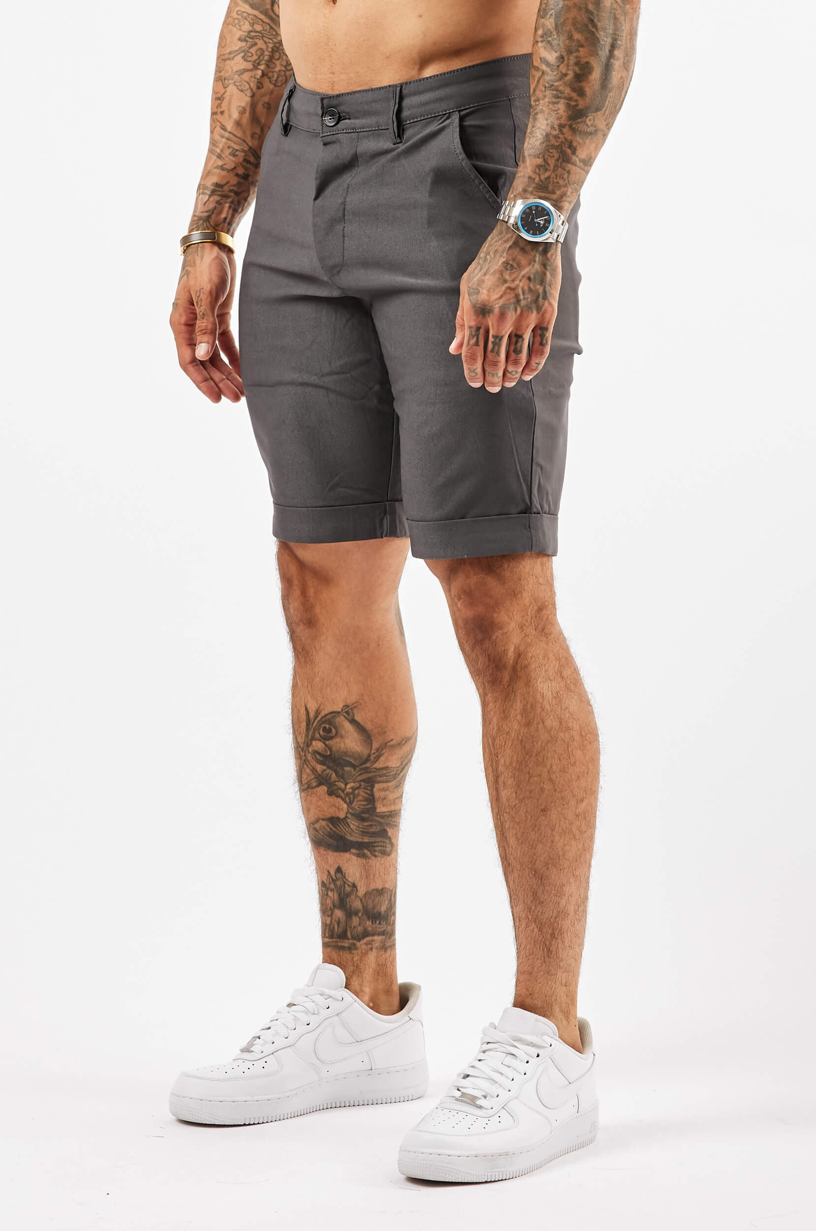 FLEX CHINO SHORT - TIEFGRAU