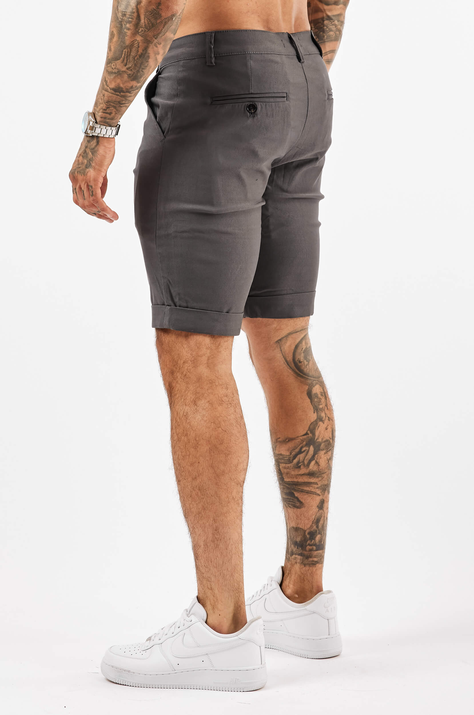 FLEX CHINO SHORT - TIEFGRAU