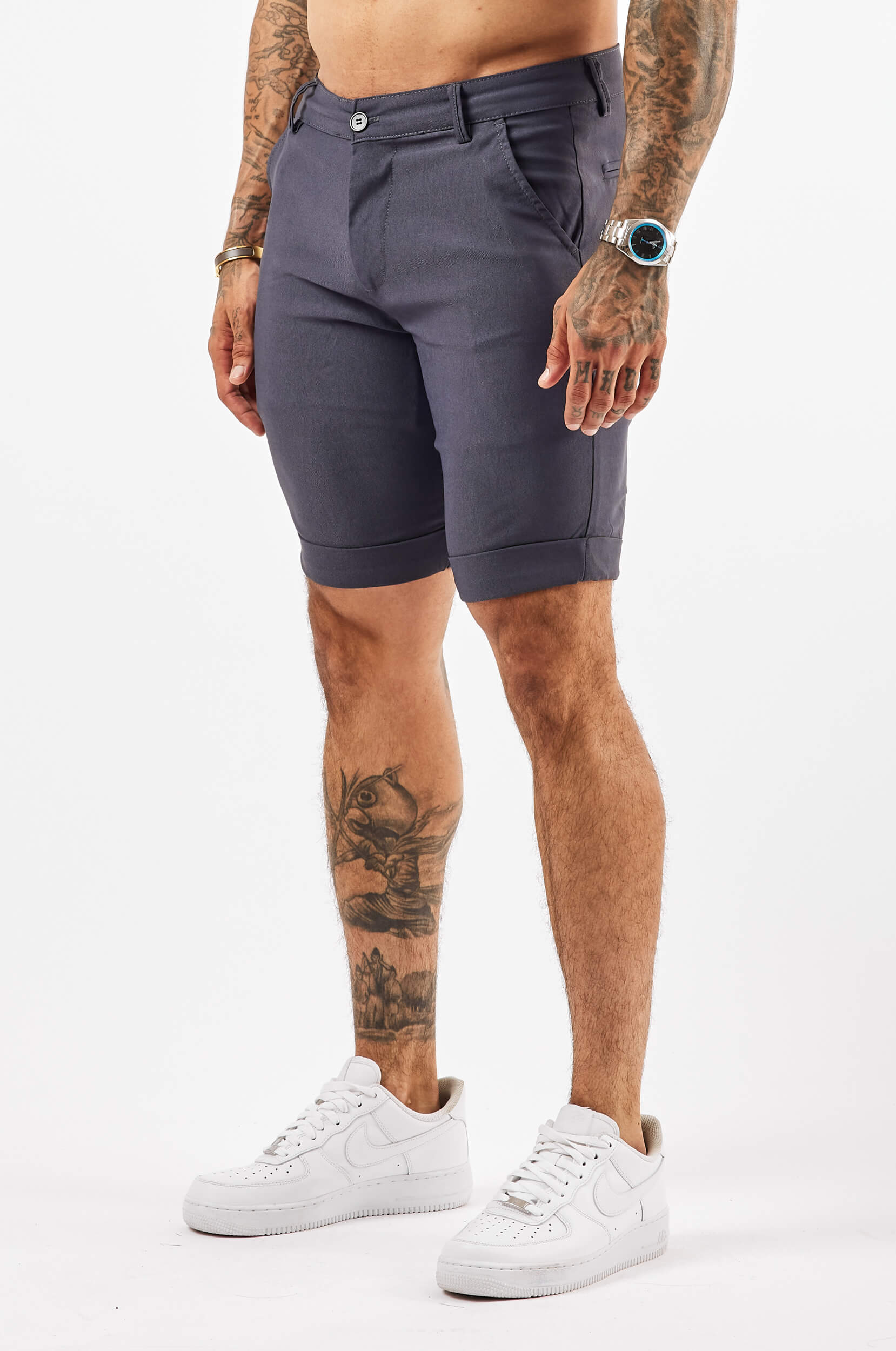 FLEX CHINO SHORT - HELLES MARINEBLAU