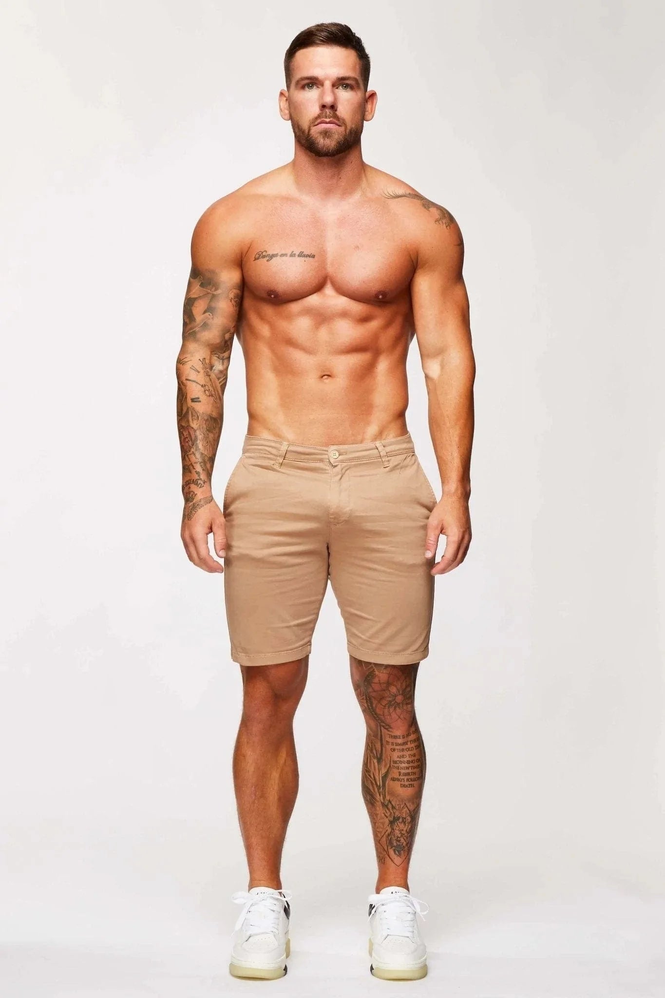 SHORT CHINO EXTENSIBLE - BEIGE